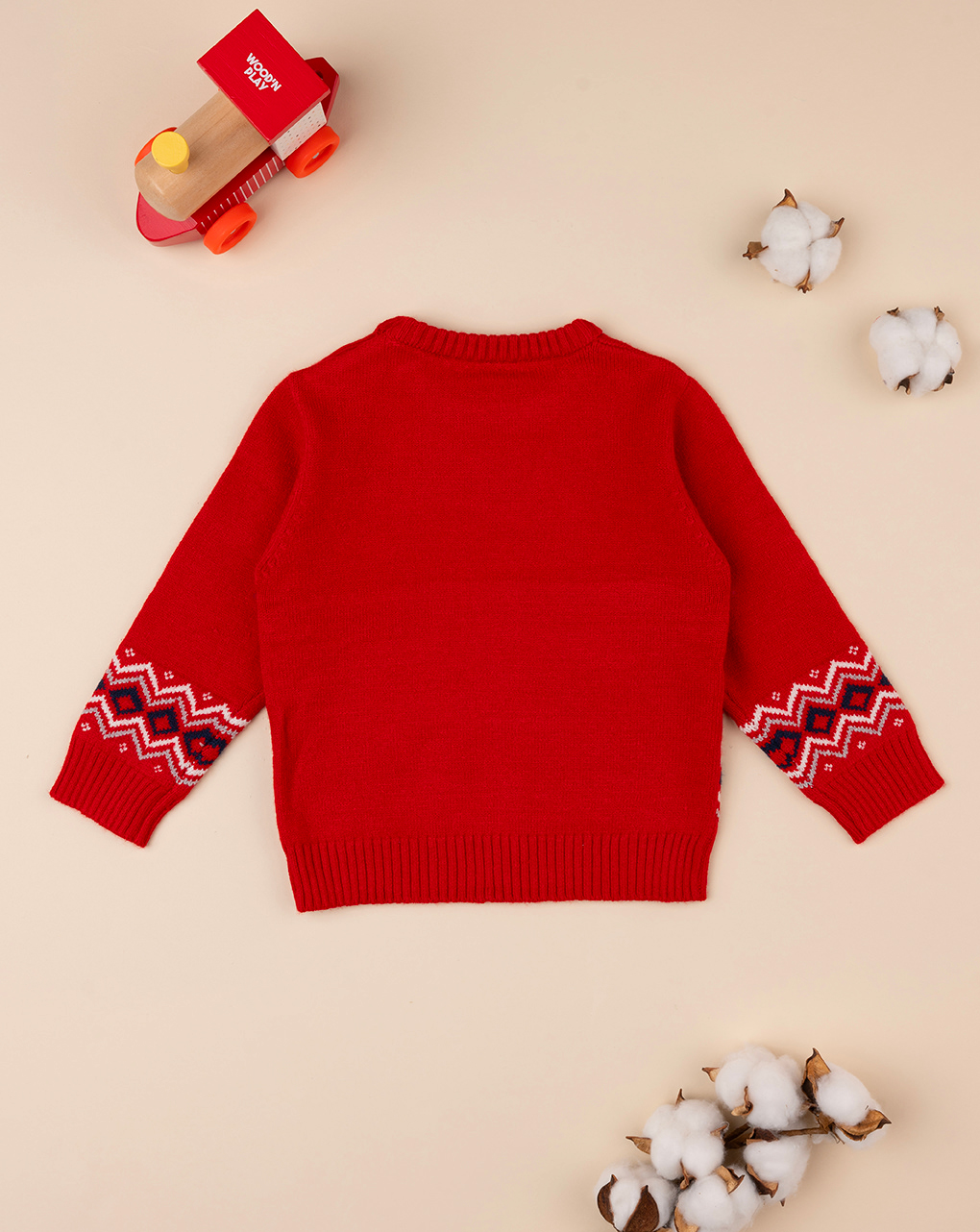 βρεφικό πουλόβερ κόκκινο teddies για αγόρι - Prénatal