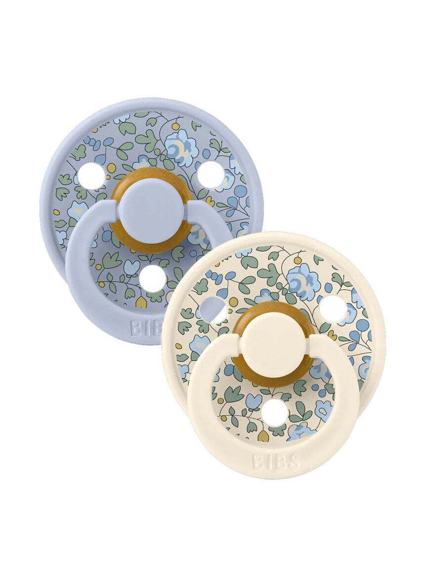 Bibs πιπίλες καουτσούκ liberty colour eloise/dustyblue  0+m σετ 2 τεμ. - BIBS