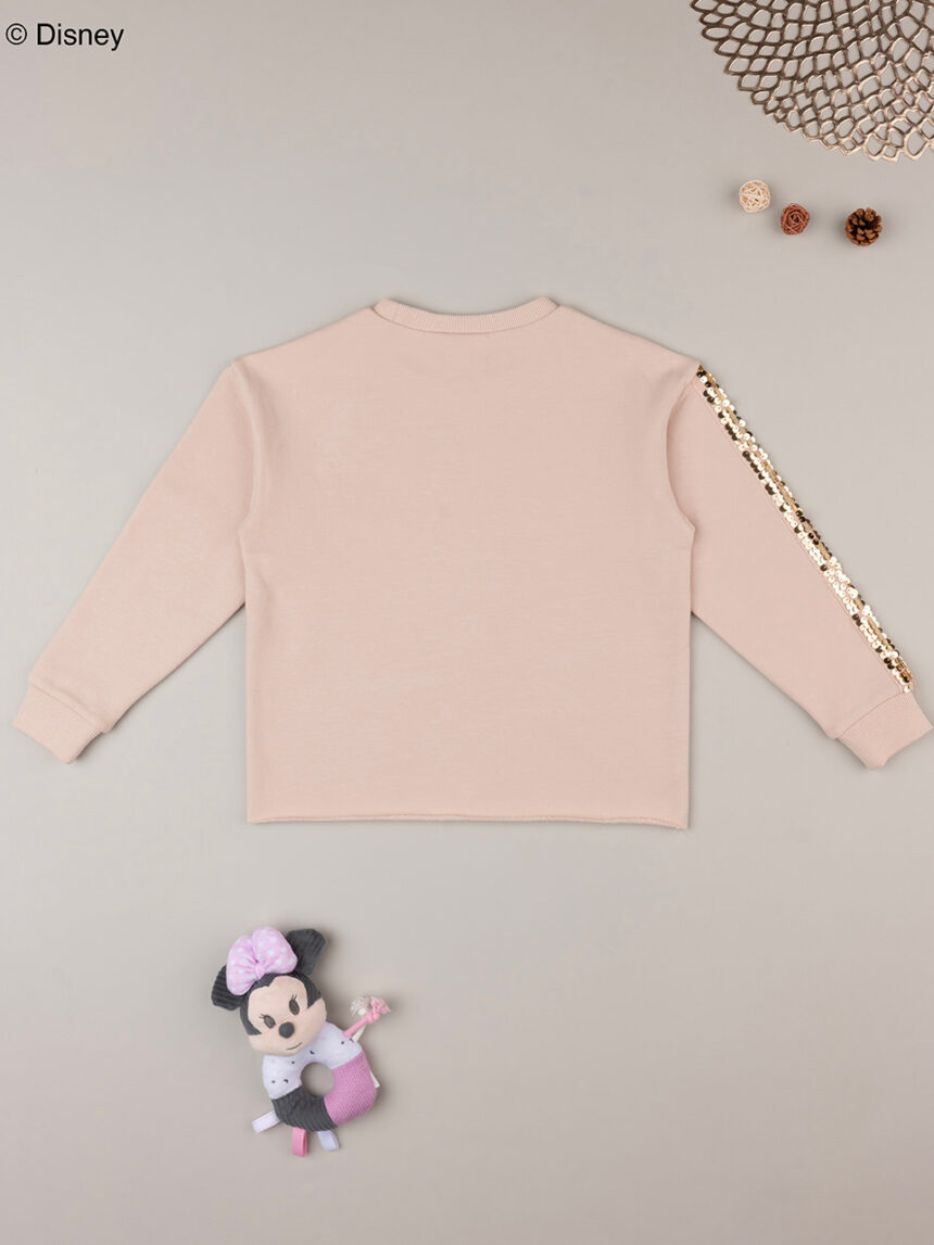 παιδική μπλούζα φούτερ μπεζ με τη minnie για κορίτσι - Prénatal
