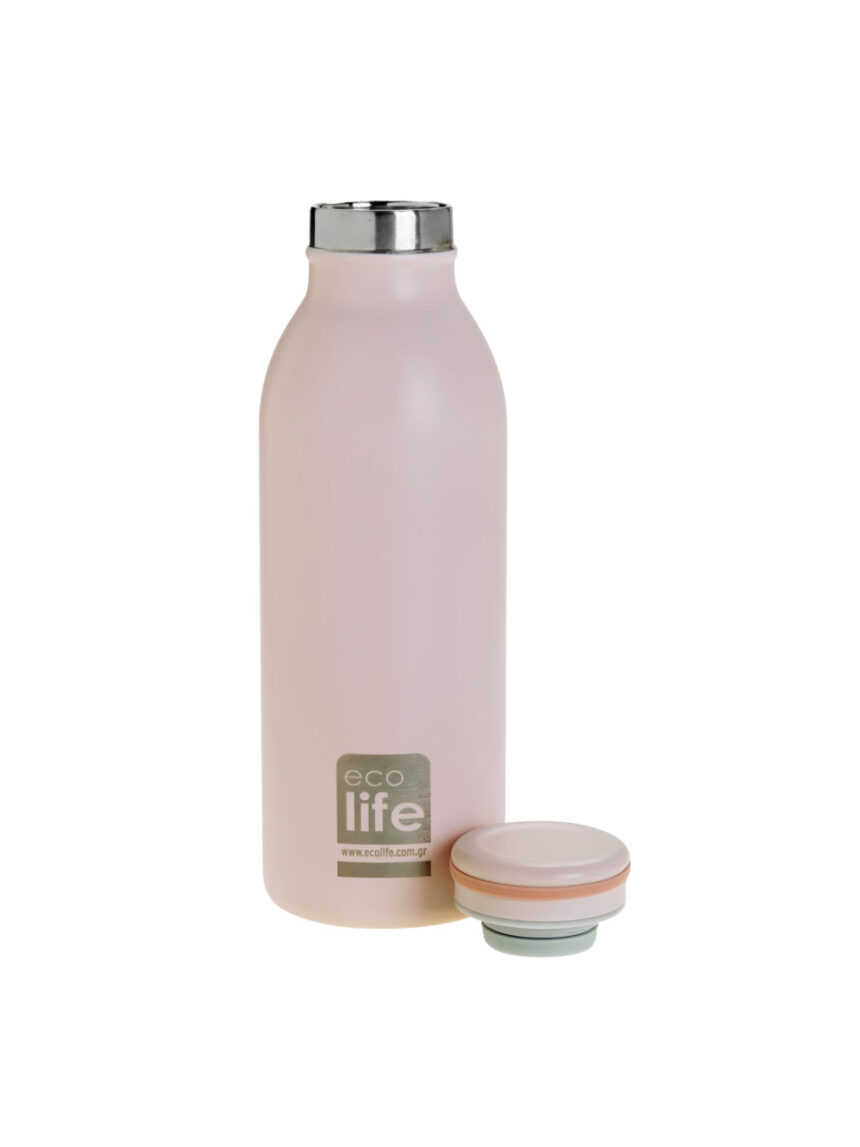 Ecolife μπουκάλι θερμός 450ml - pastel pink 33-bo-3046 - Ecolife