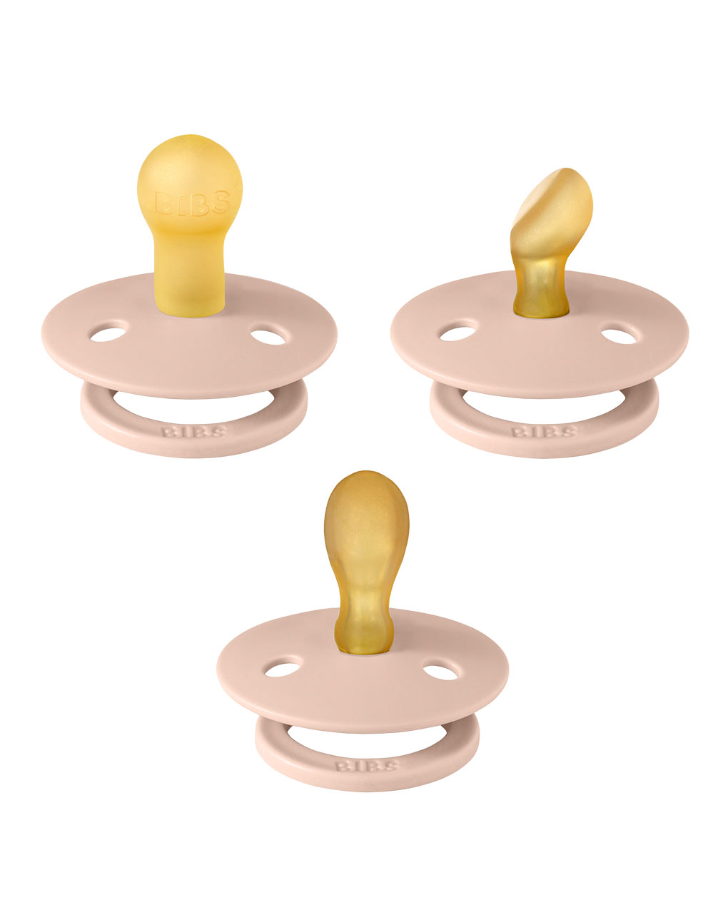 Bibs πιπίλες καουτσούκ try-it colour blush  0+m σετ 3 τεμ. - BIBS