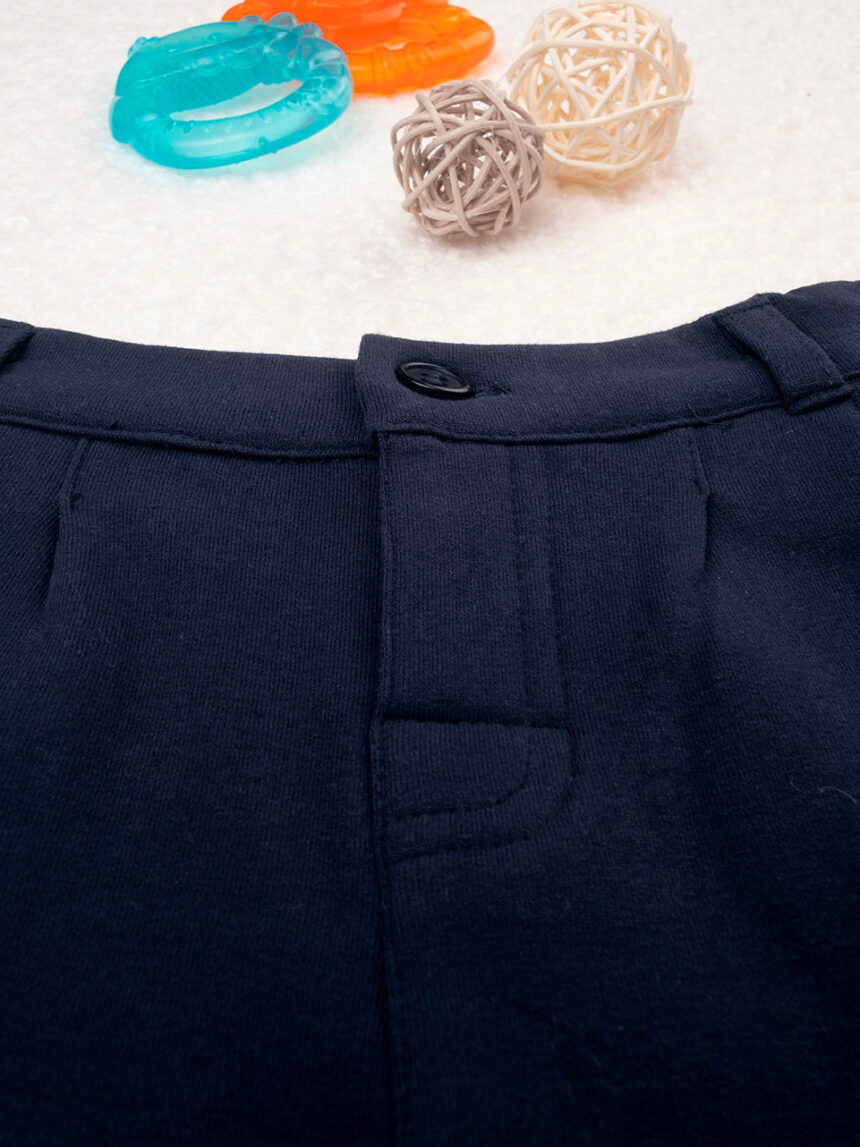 βρεφικό παντελόνι μπλε teddy για αγόρι - Prénatal