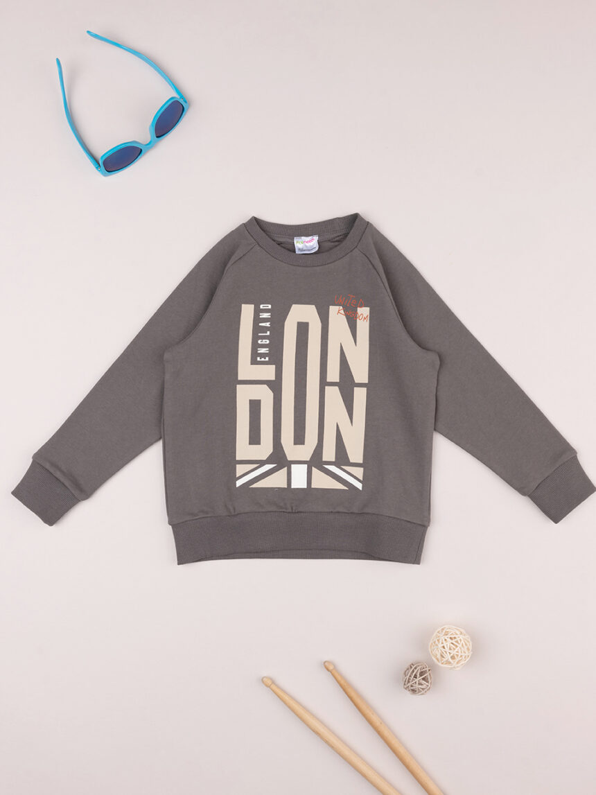 παιδική μπλούζα φούτερ γκρι london για αγόρι - Prénatal