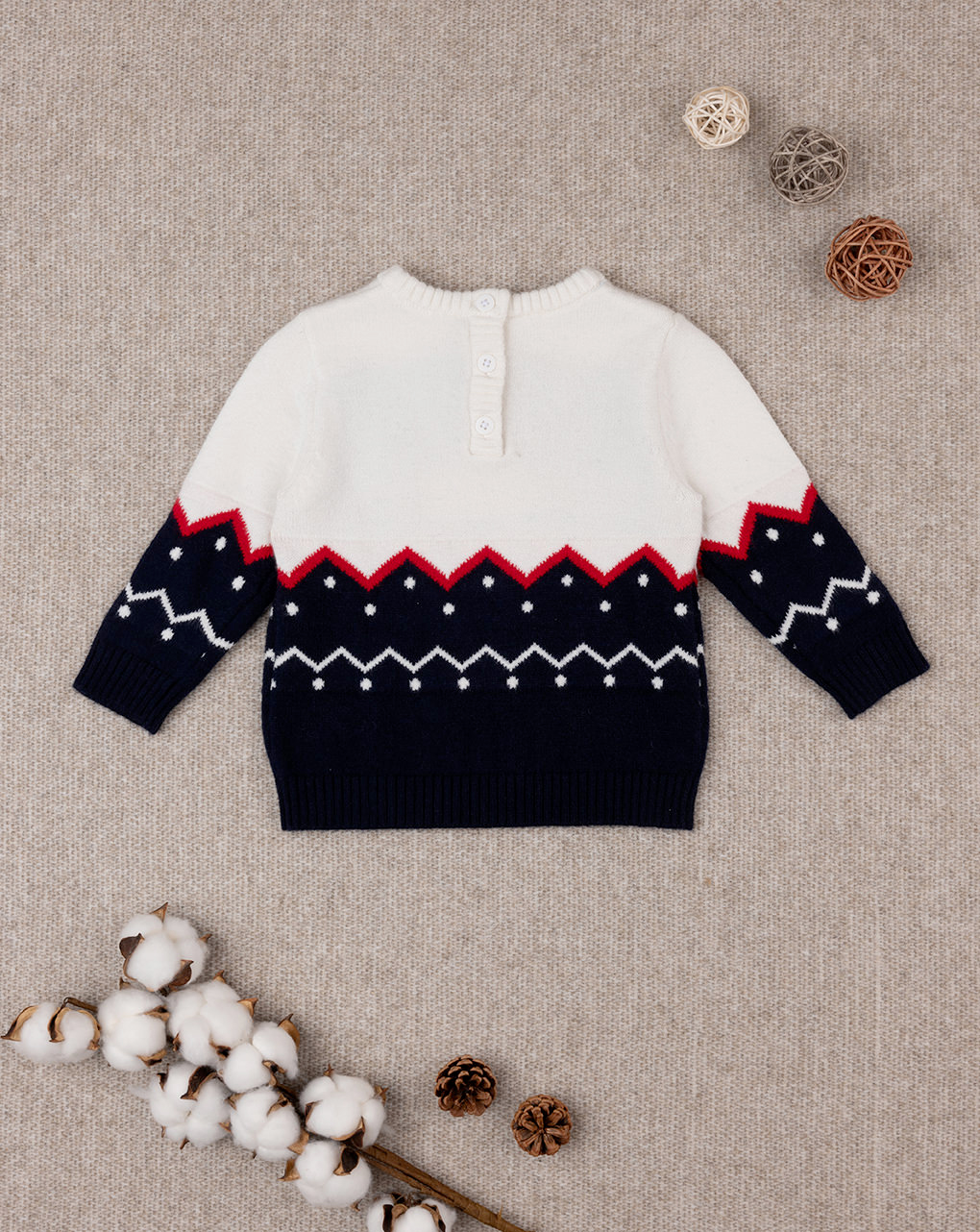 χριστουγεννιάτικο βρεφικό πουλόβερ με τάρανδο για αγόρι - Prénatal