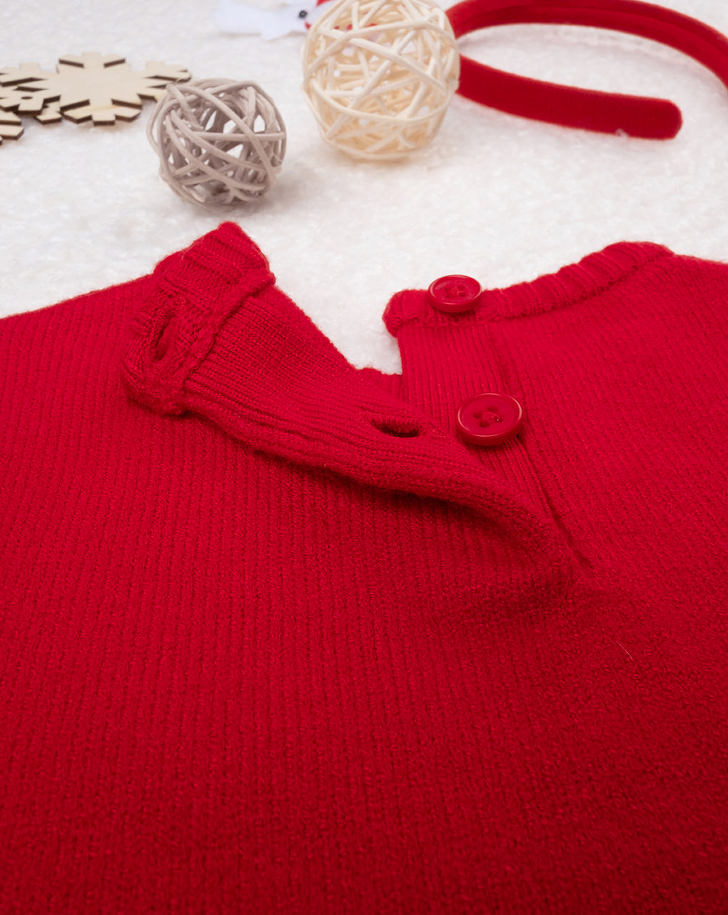 χριστουγεννιάτικο βρεφικό πουλόβερ κόκκινο happy christmas για κορίτσι - Prénatal