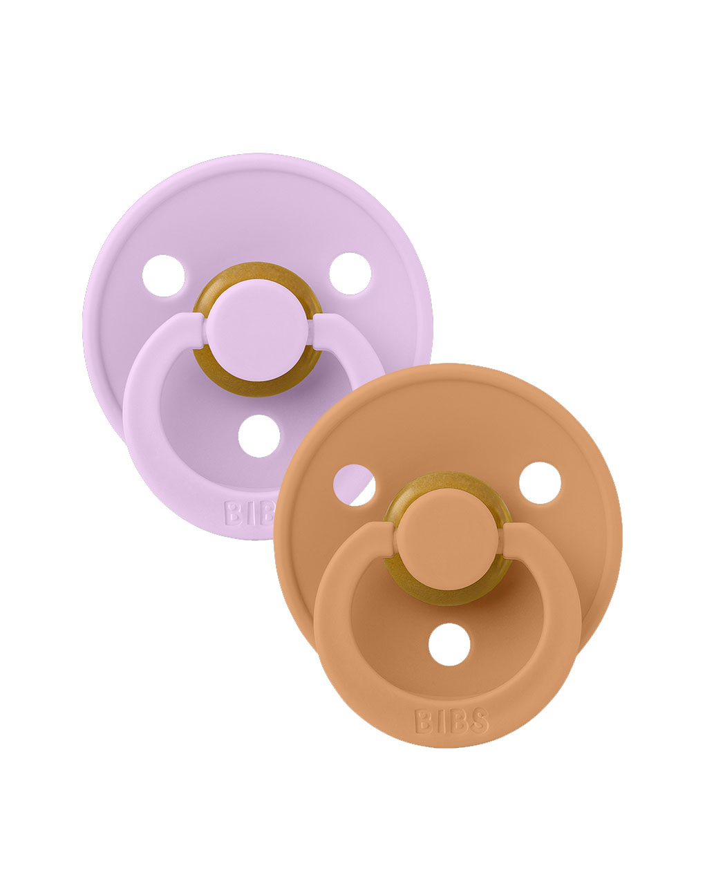 Bibs πιπίλες καουτσούκ colour violet sky/pumpkin 0+m σετ 2 τεμ. - BIBS