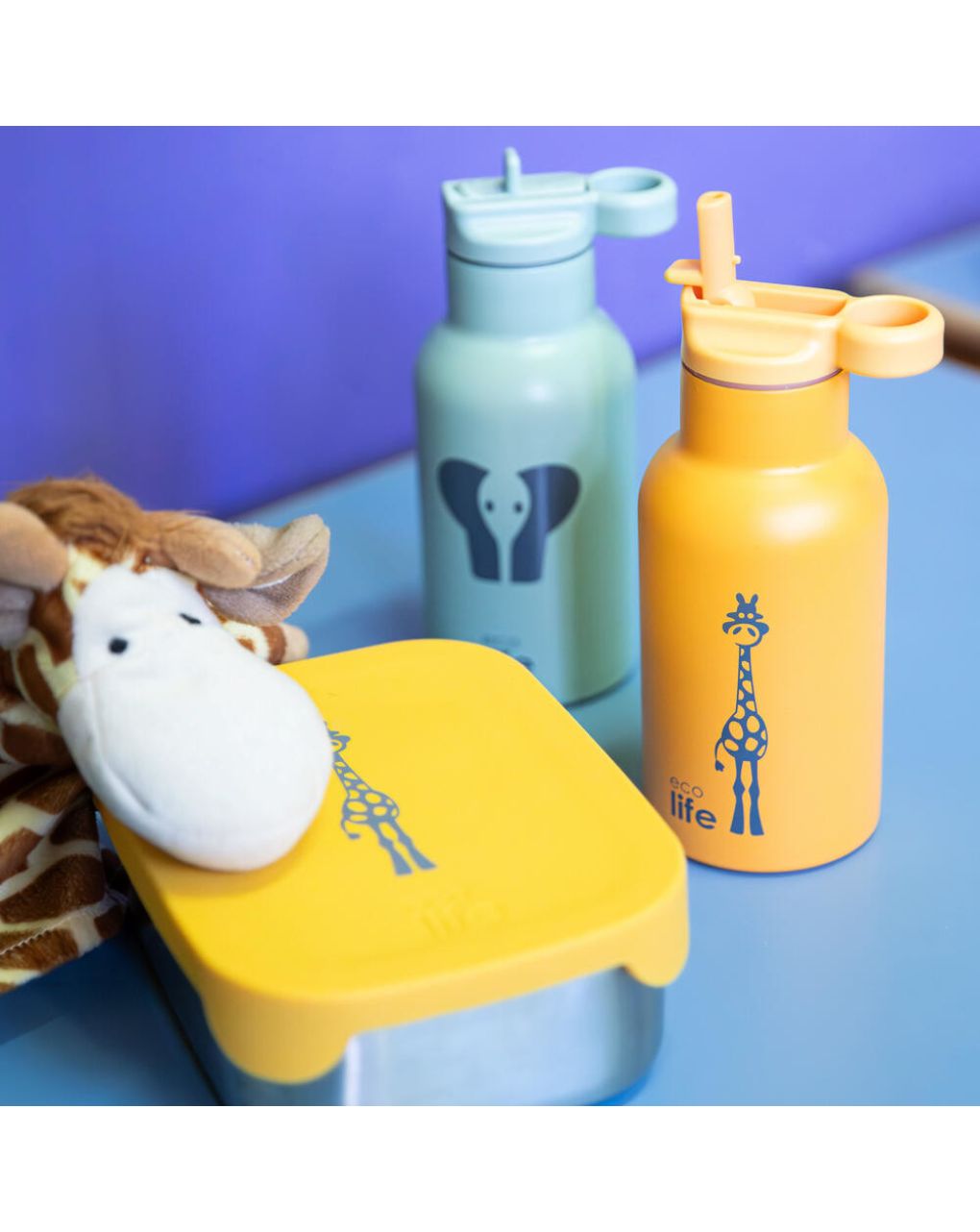 Ecolife παγούρι kids thermos animals 350ml giraffe 33-bo-2016 - Ecolife