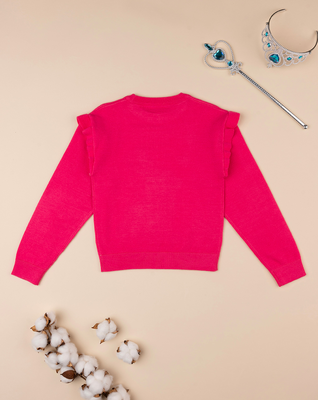 παιδικό πουλόβερ φούξια με λαγουδάκι για κορίτσι - Prénatal