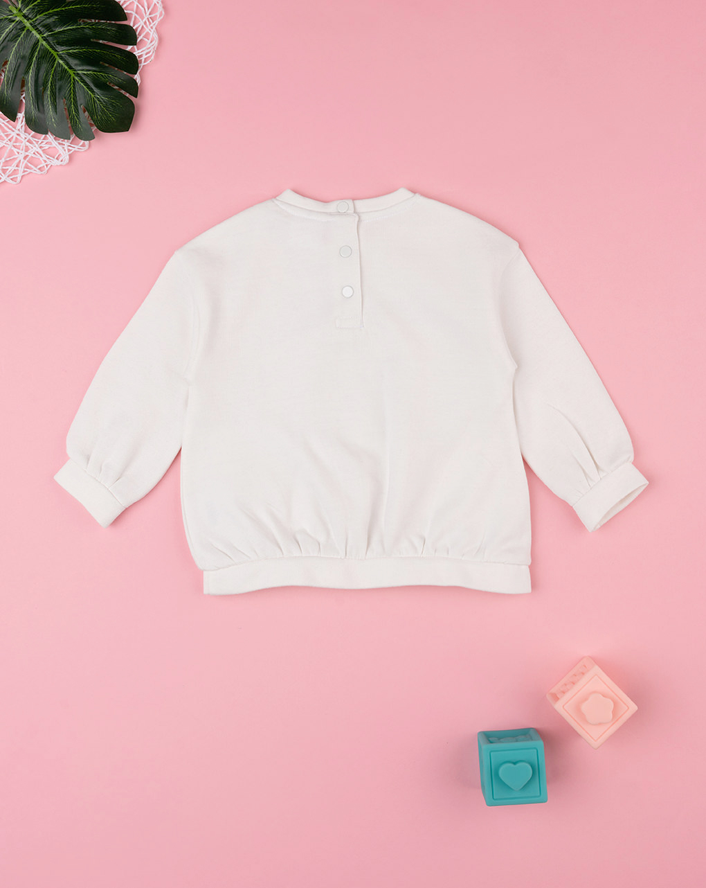 βρεφική μπλούζα φούτερ λευκή dad για κορίτσι - Prénatal