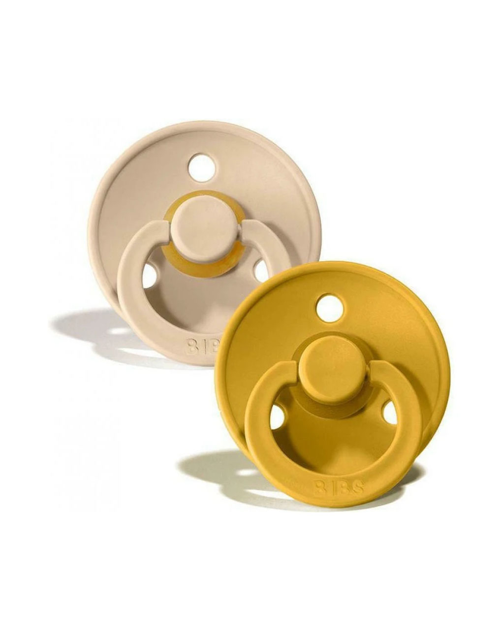 Bibs πιπίλες καουτσούκ colour vanilla / mustard 0+m σετ 2 τεμ. - BIBS