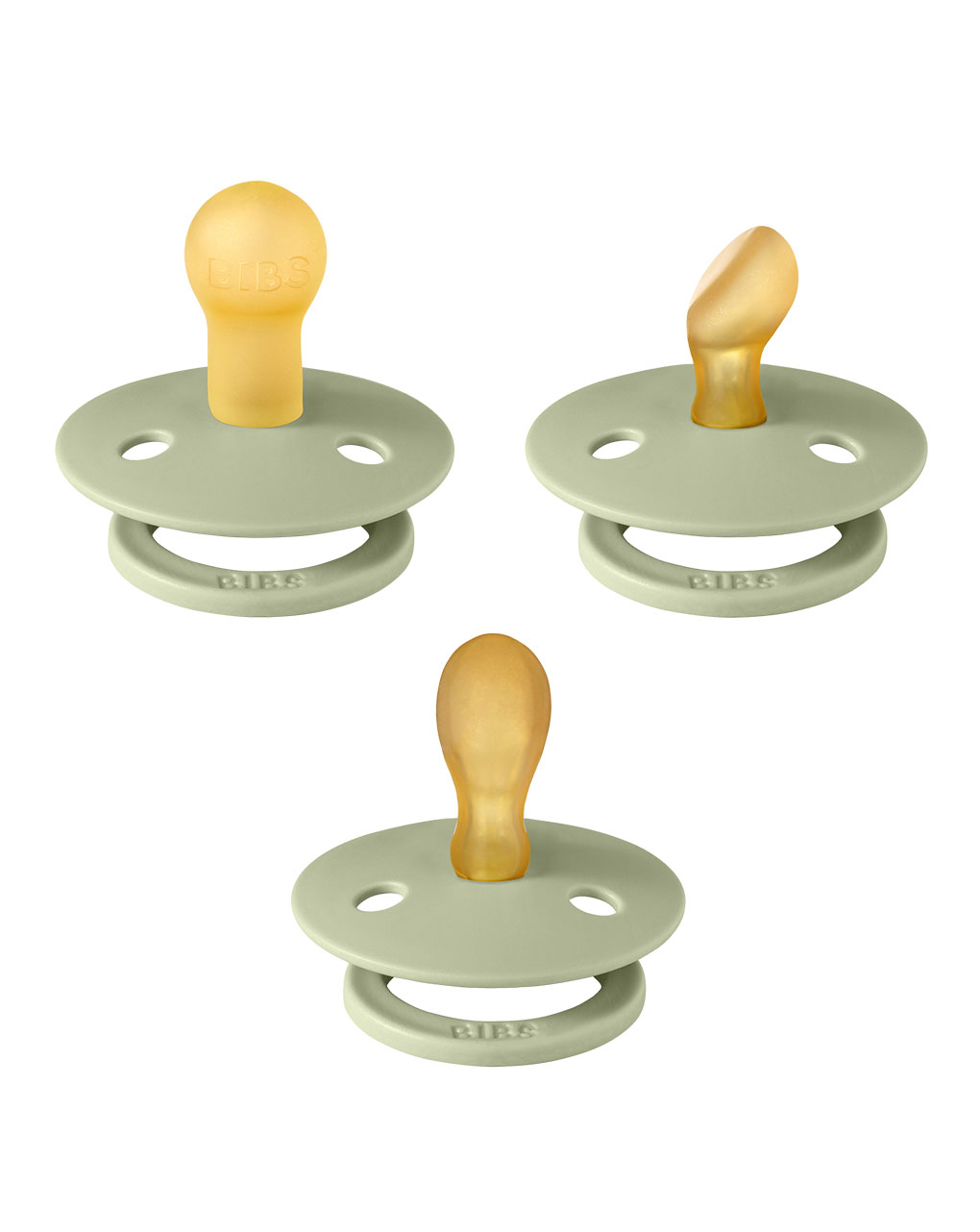 Bibs πιπίλες καουτσούκ try-it colour sage  0+m σετ 3 τεμ. - BIBS