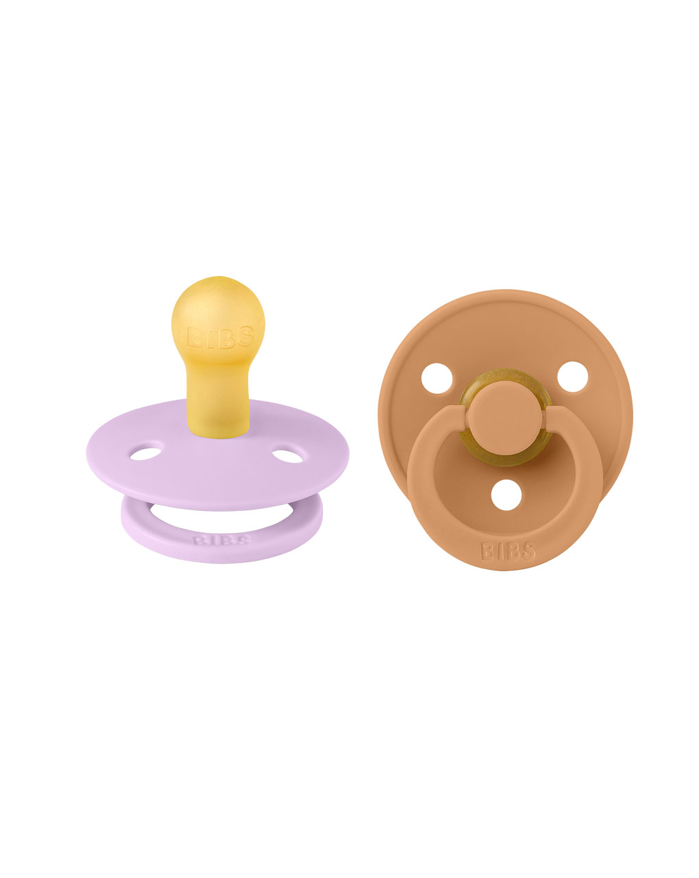 Bibs πιπίλες καουτσούκ colour violet sky/pumpkin 0+m σετ 2 τεμ. - BIBS