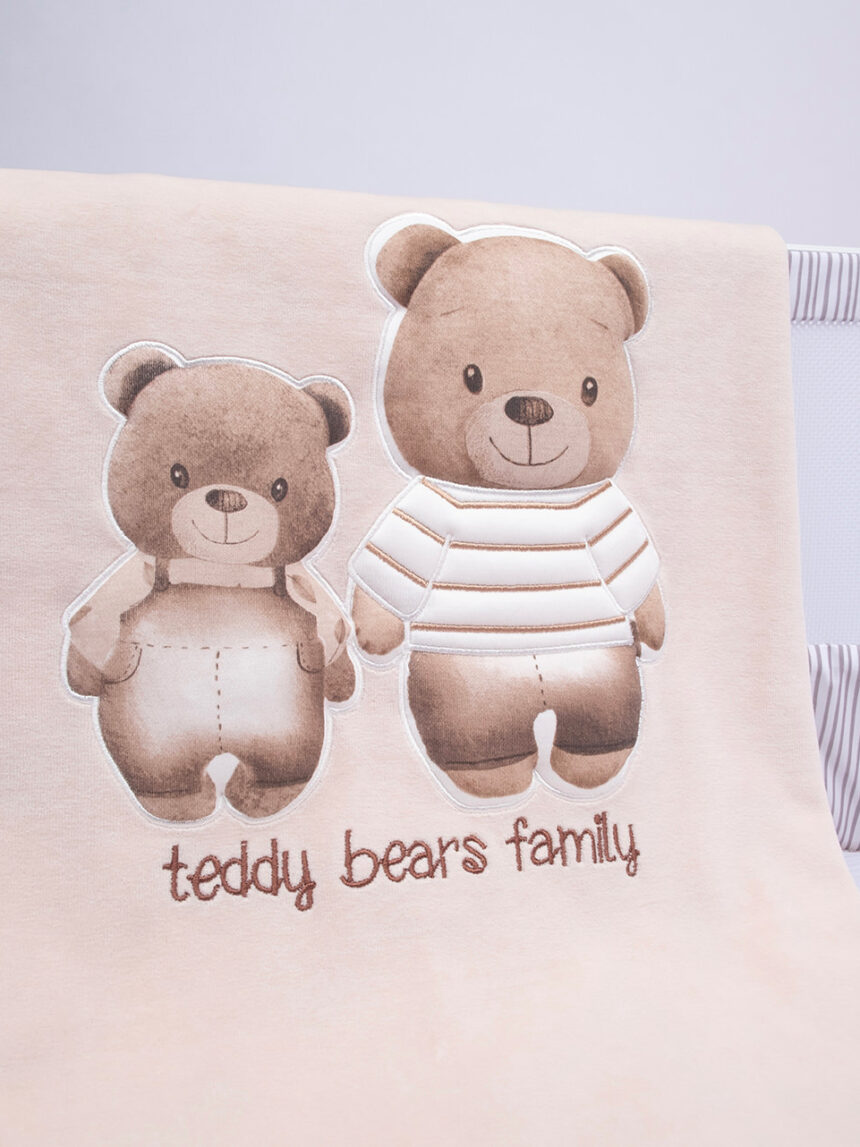 βρεφική σενίλ κουβέρτα teddy bears για λίκνο/πορτ-μπεμπέ - Prénatal