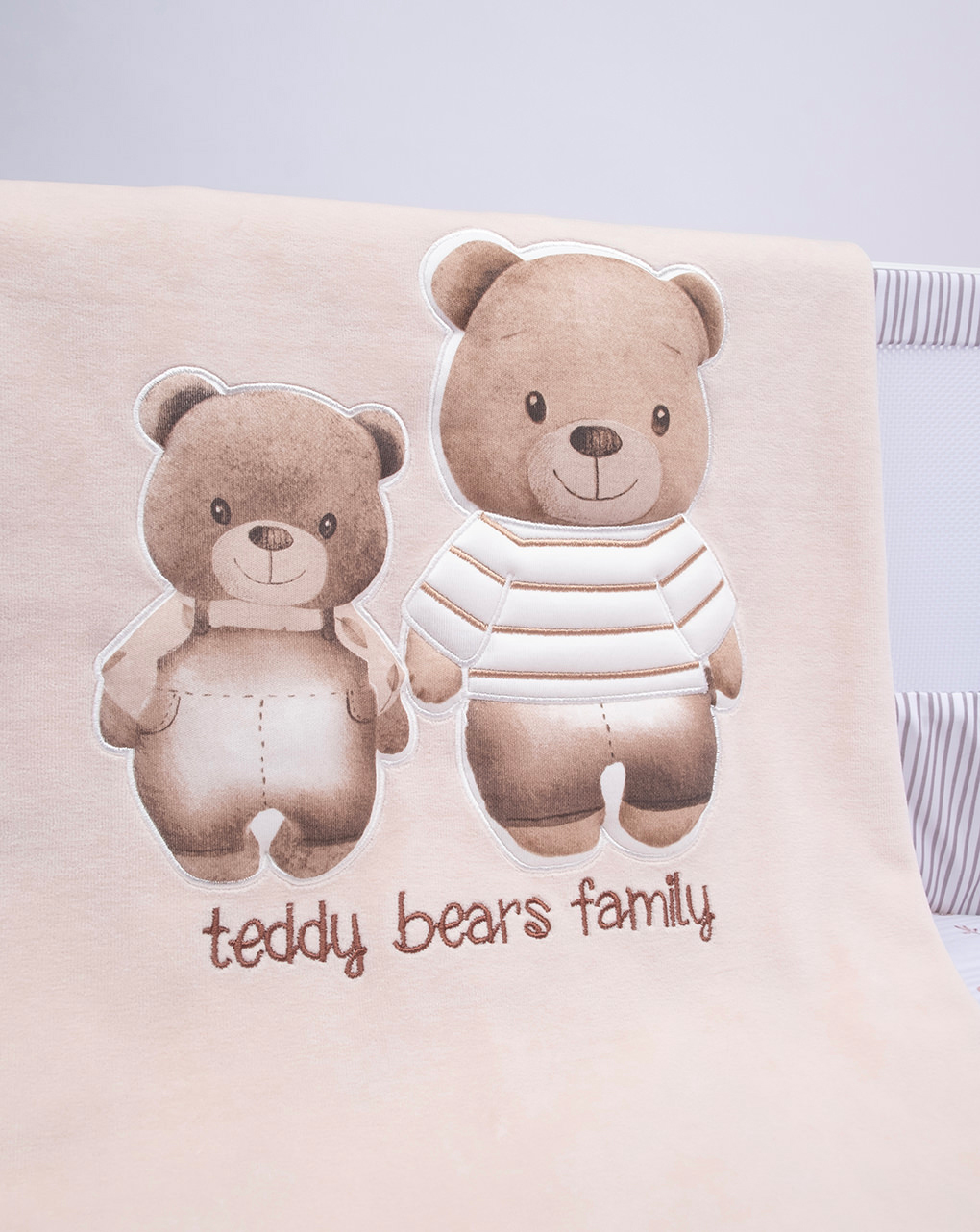 βρεφική σενίλ κουβέρτα teddy bears για λίκνο/πορτ-μπεμπέ - Prénatal