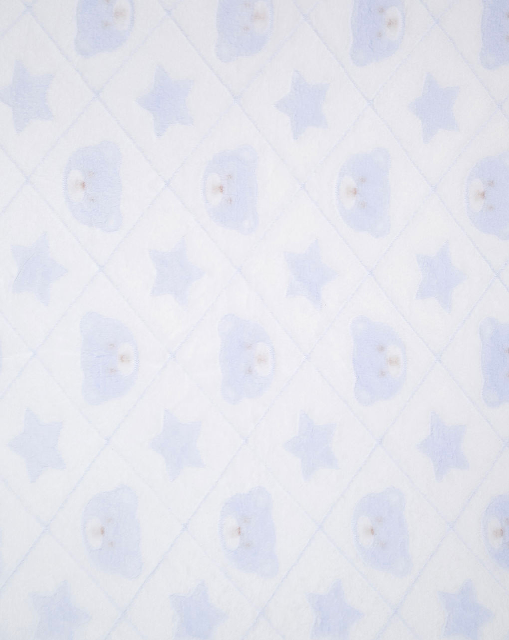 βρεφική κουβέρτα fleece γαλάζια με αρκουδάκια για κρεβάτι - Prénatal