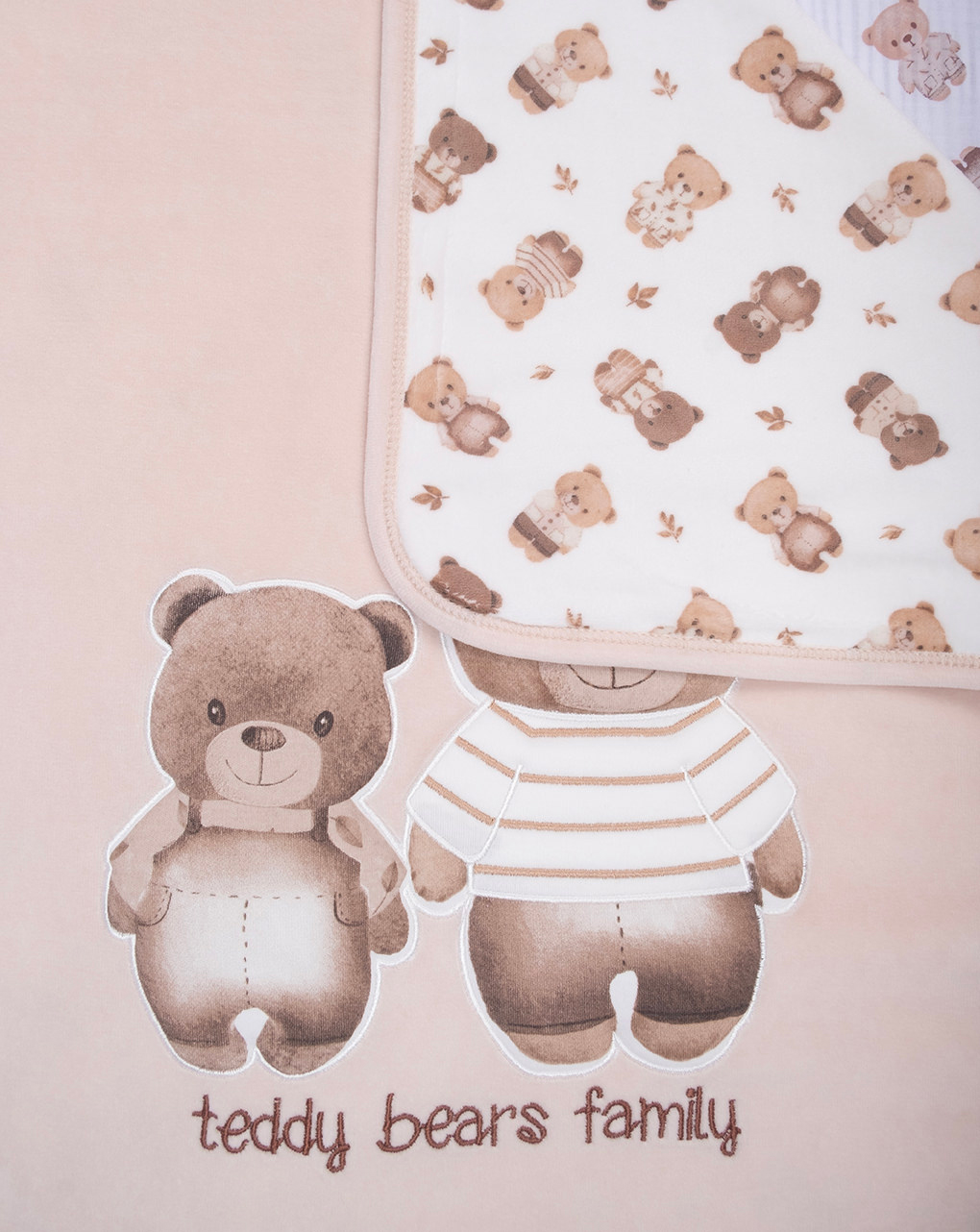 βρεφική σενίλ κουβέρτα teddy bears για λίκνο/πορτ-μπεμπέ - Prénatal