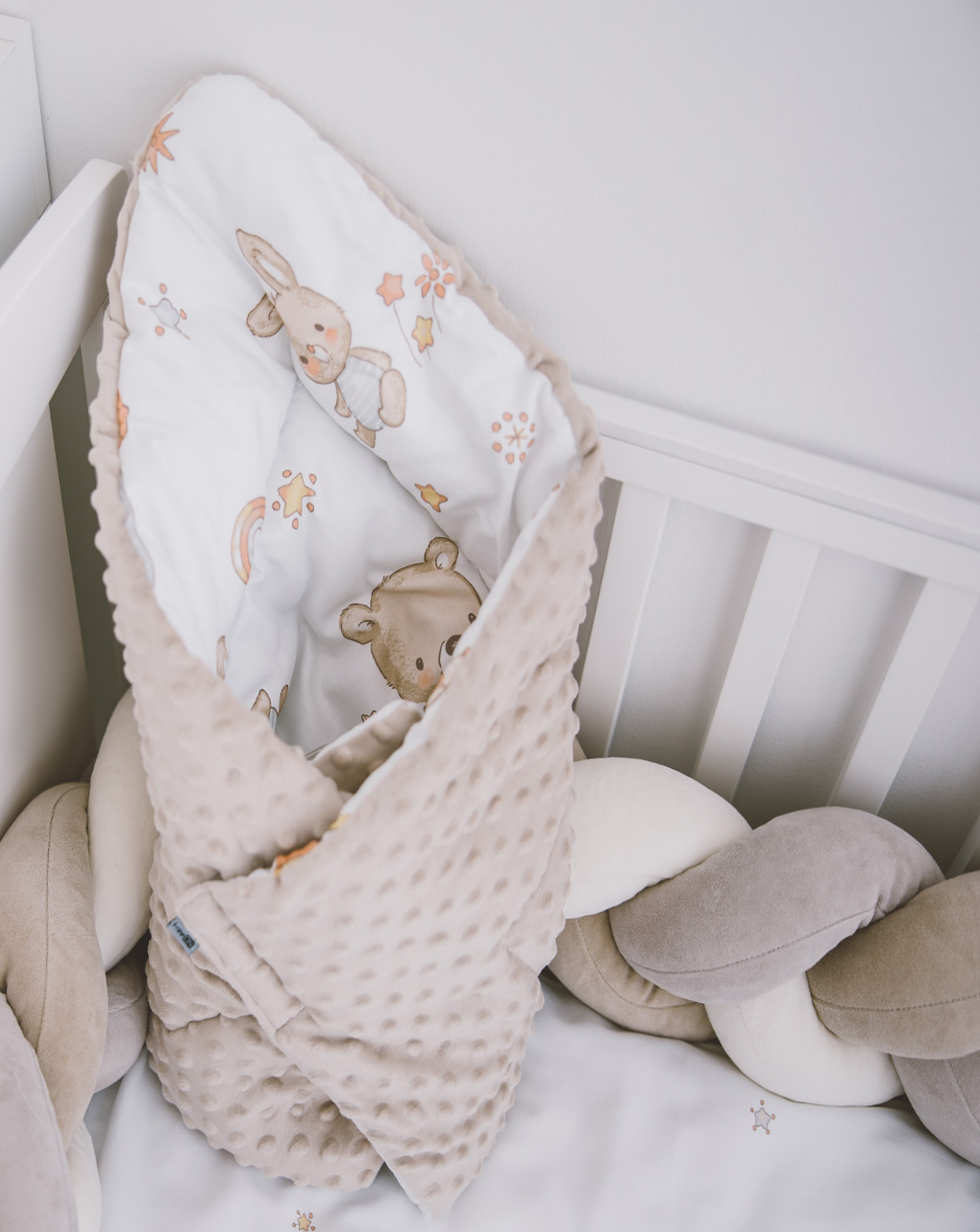 Bubaba κουβέρτα και κάλυμμα μεταφοράς happy friend peach 80050 65x65 cm - BUBABA