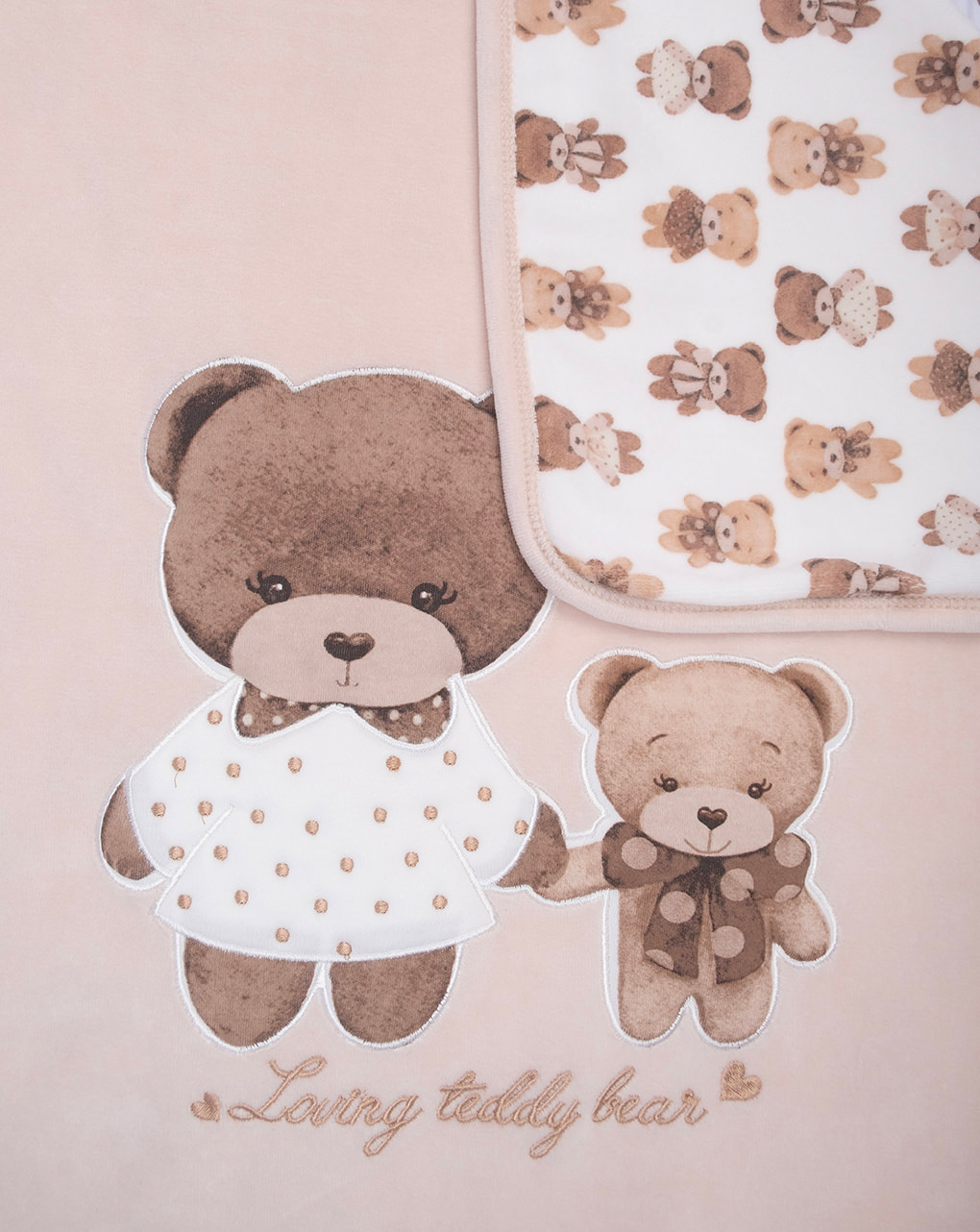 βρεφική σενίλ κουβέρτα teddy bear για λίκνο/πορτ-μπεμπέ - Prénatal