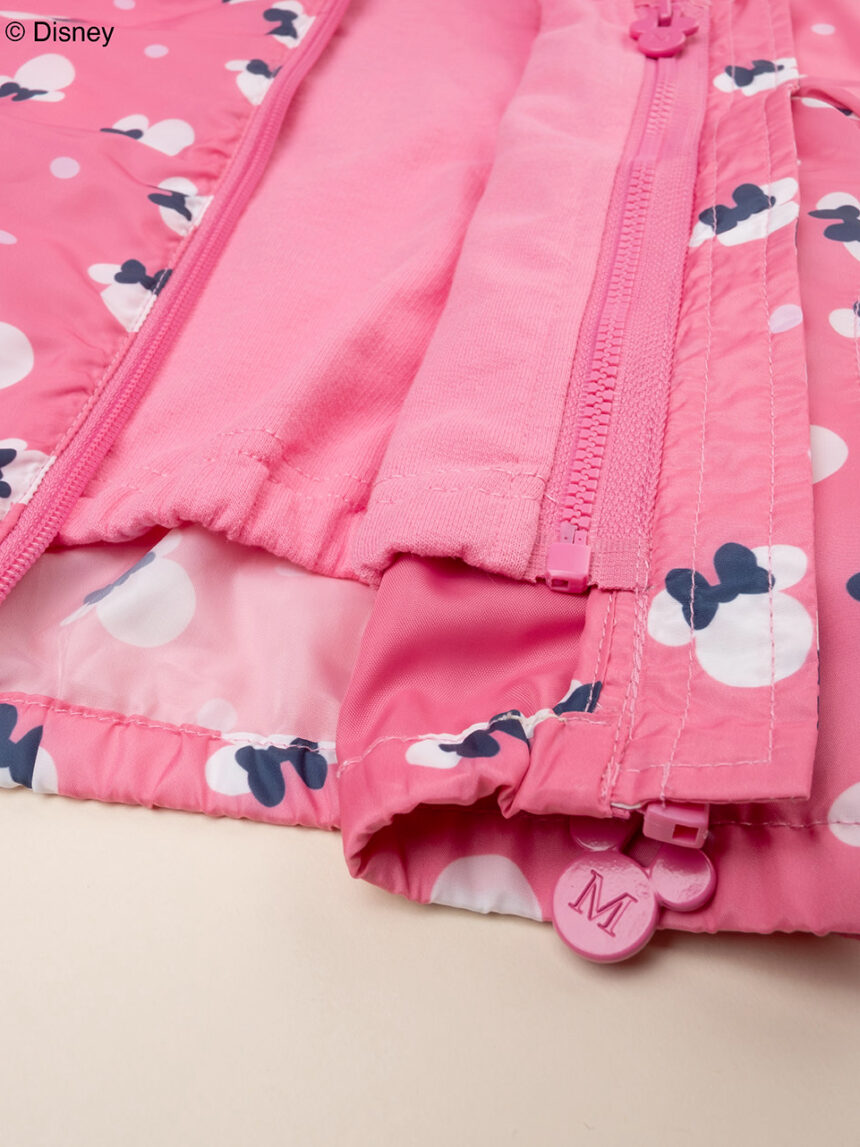βρεφικό μπουφάν αντιανεμικό ροζ με τη minnie για κορίτσι - Prénatal