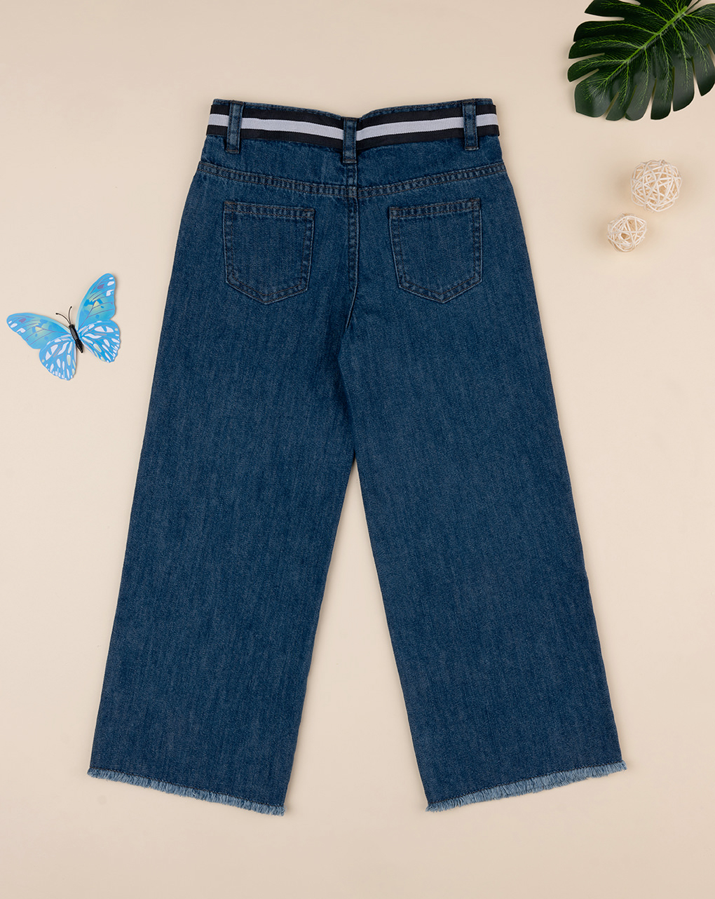 παιδικό τζιν παντελόνι palazzo μπλε για κορίτσι - Prénatal