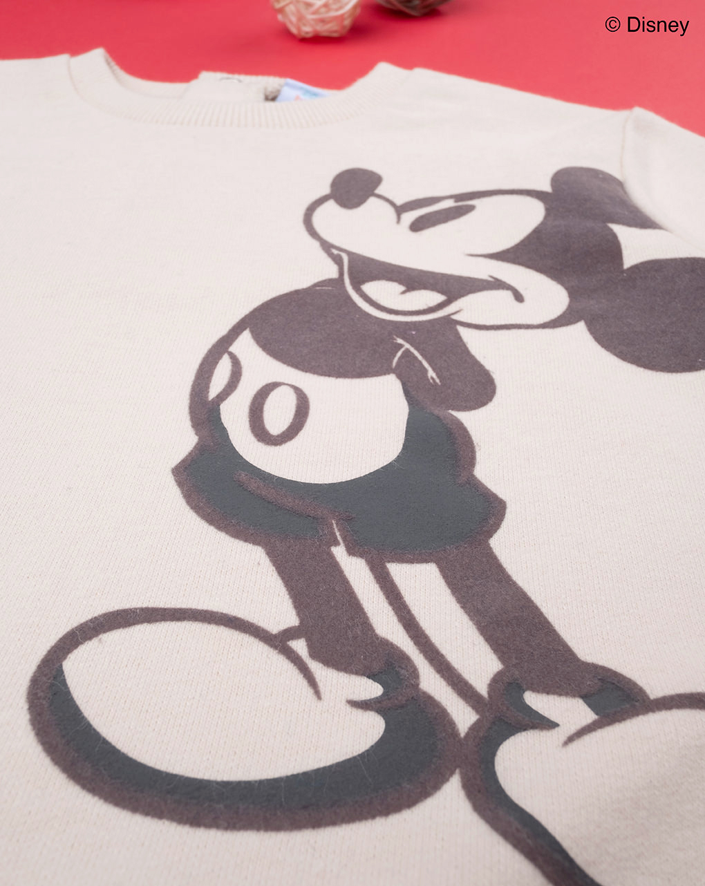 βρεφική μπλούζα φούτερ μπεζ με το mickey για αγόρι - Prénatal