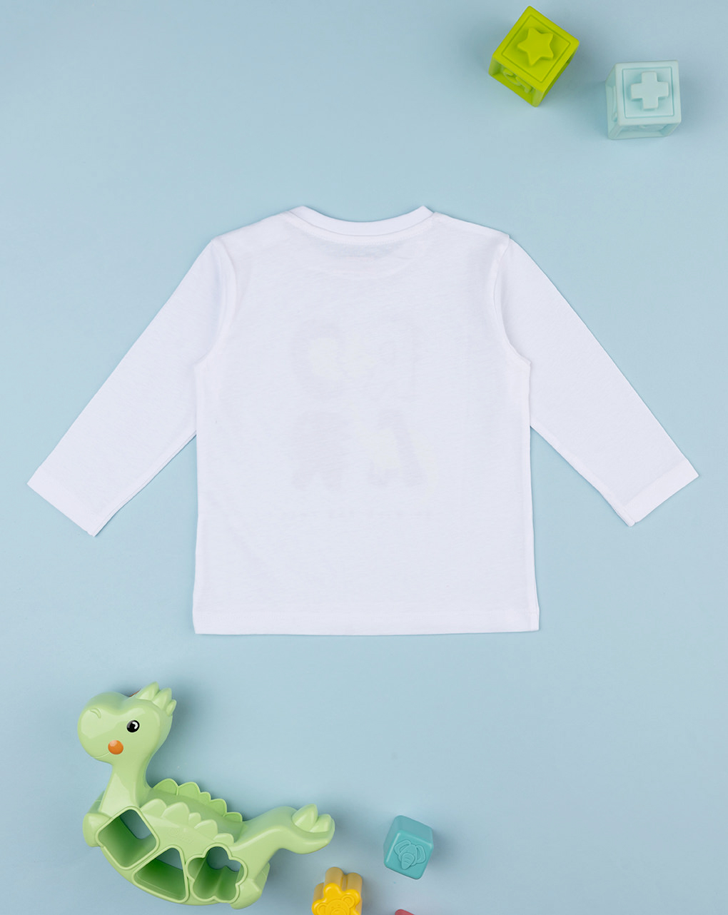 βρεφική μπλούζα λευκή με δεινόσαυρους για αγόρι - Prénatal