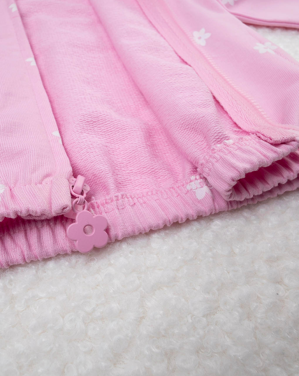 βρεφική ζακέτα φούτερ ροζ φλοράλ για κορίτσι - Prénatal