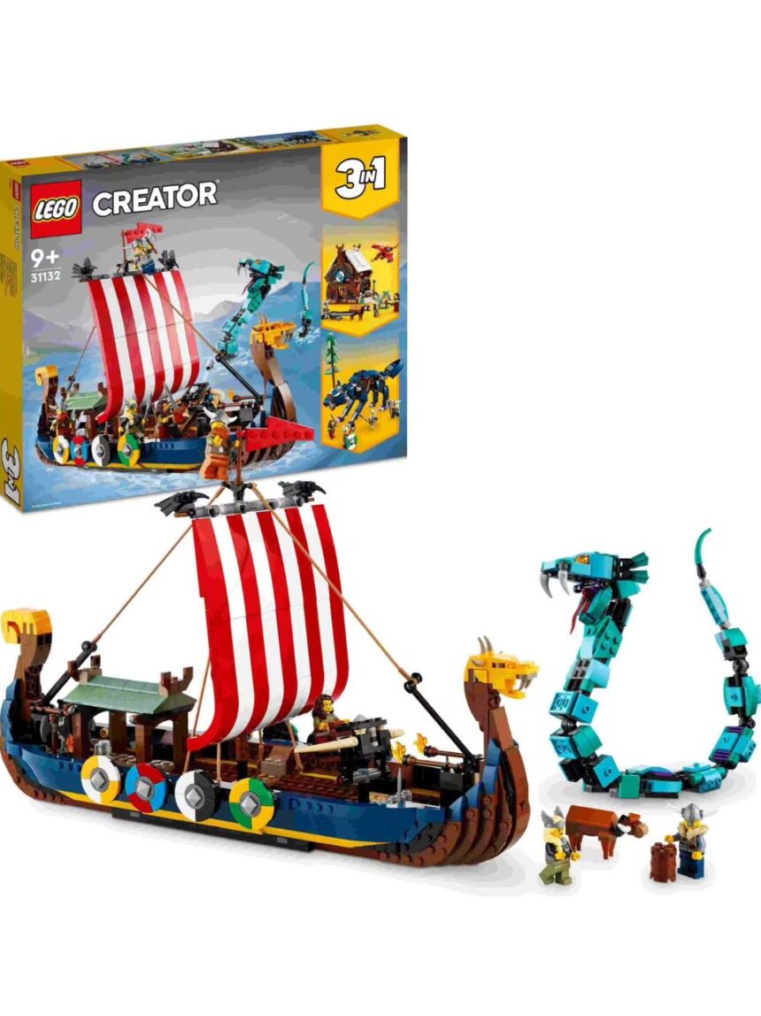 Lego creator πλοίο βίκινγκ και το ερπετό μίντγκαρντ 31132 - Lego, Lego Creator