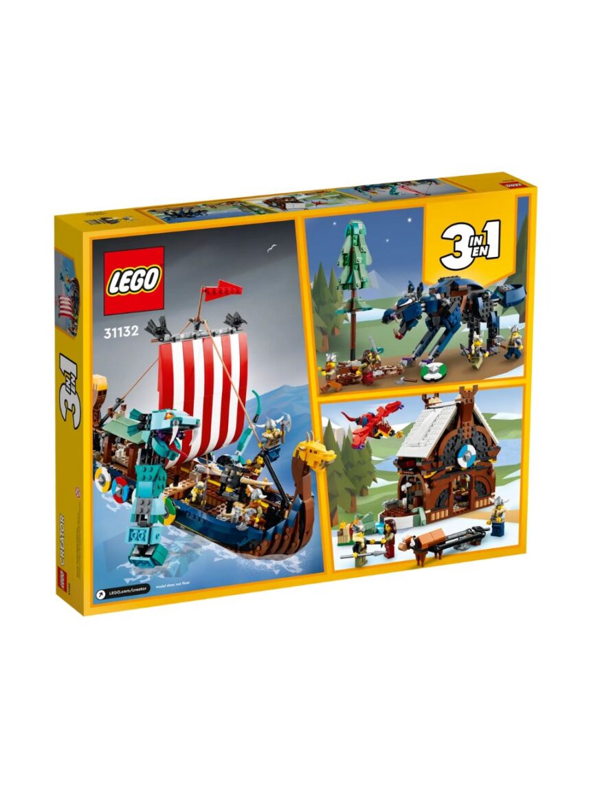 Lego creator 3in1 viking ship & the midgard serpent 31132 - Lego, Lego Creator