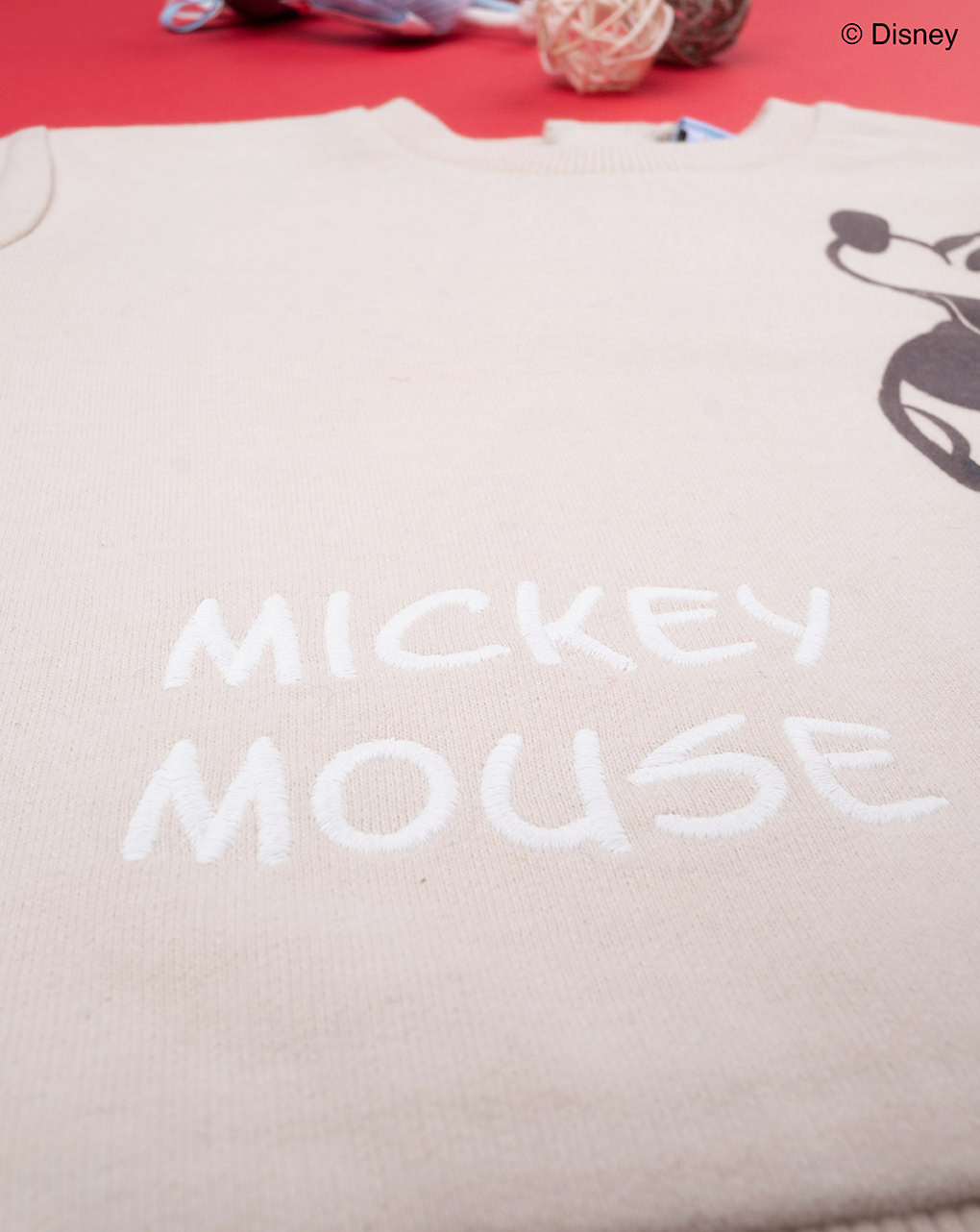 βρεφική μπλούζα φούτερ μπεζ με το mickey για αγόρι - Prénatal