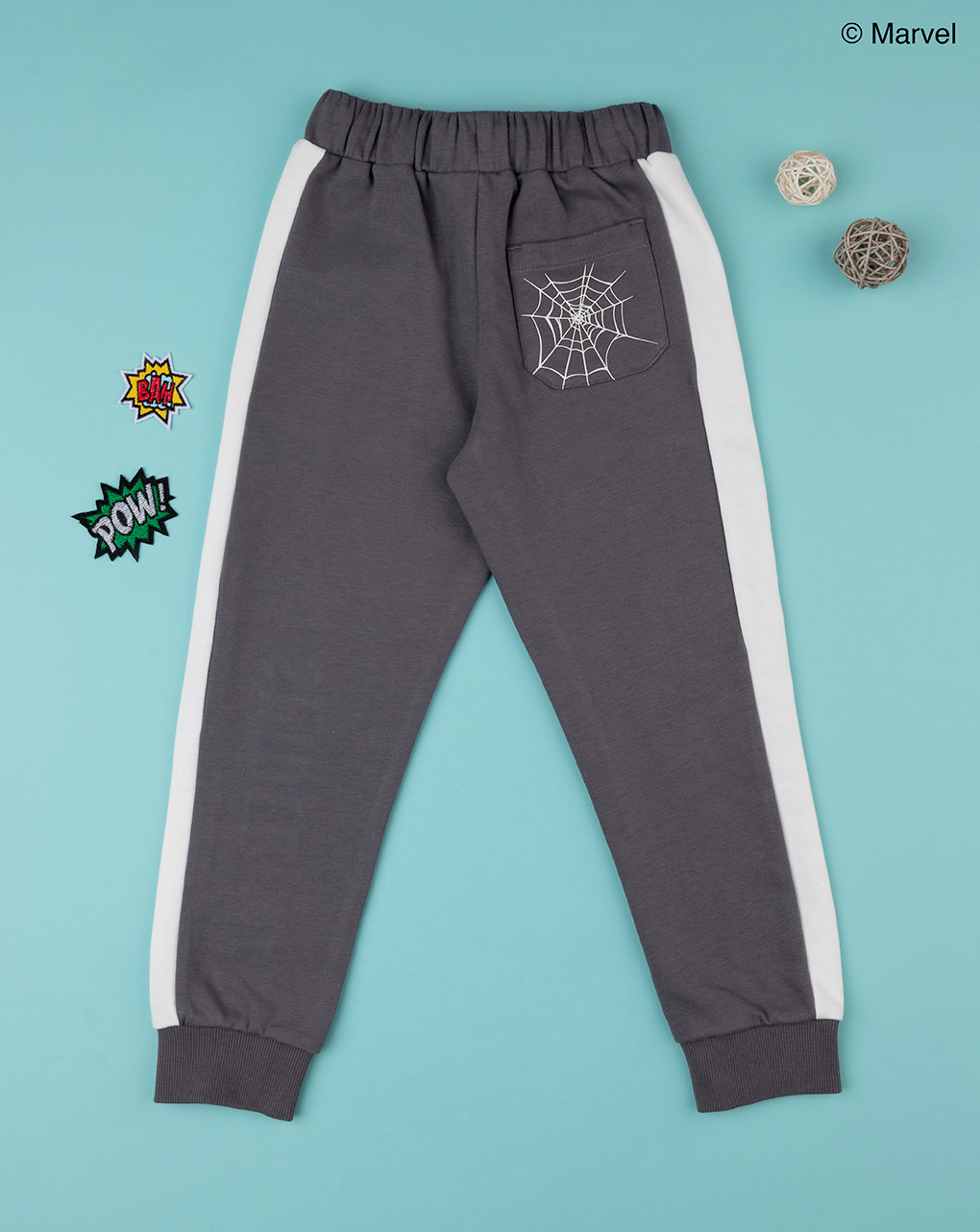 παιδικό παντελόνι φόρμας γκρι με τον spiderman για αγόρι - Prénatal