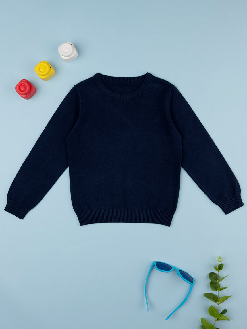 παιδικό πουλόβερ μπλε σκούρο για αγόρι - Prénatal
