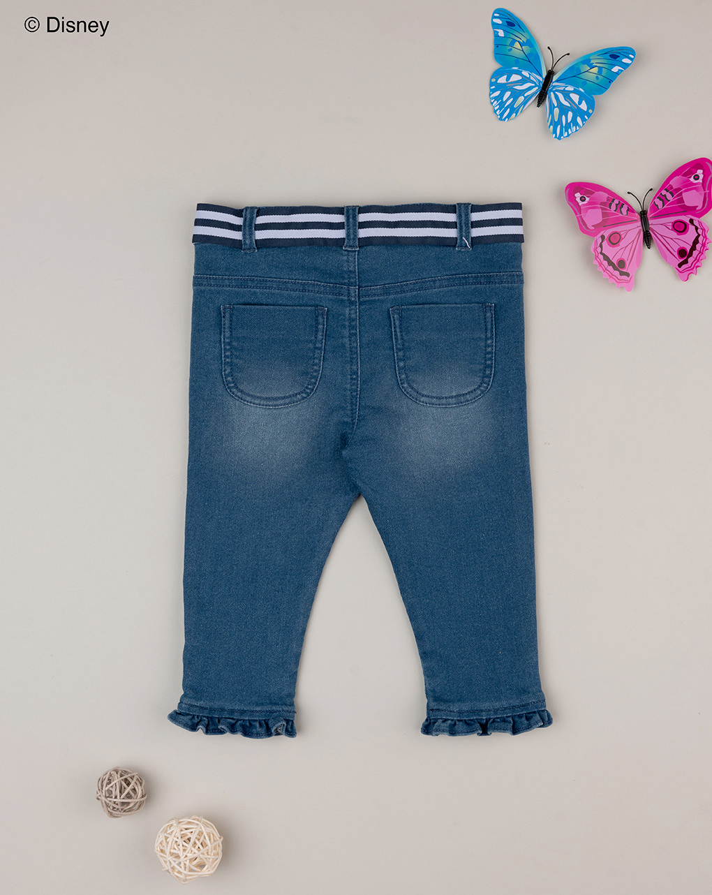 βρεφικό τζιν παντελόνι μπλε με τη minnie για κορίτσι - Prénatal