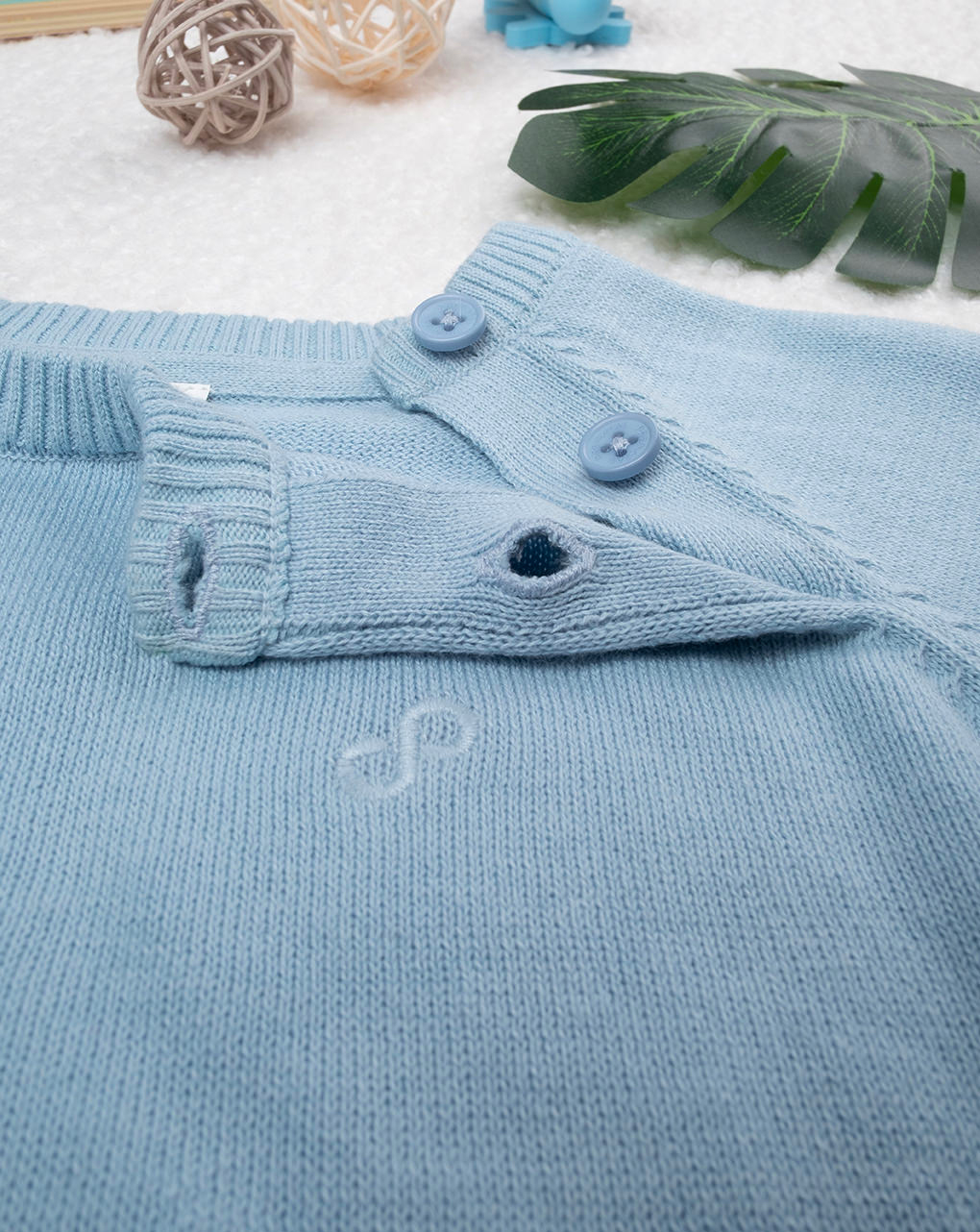 βρεφικό πουλόβερ γαλάζιο ''άπειρο '' για αγόρι - Prénatal
