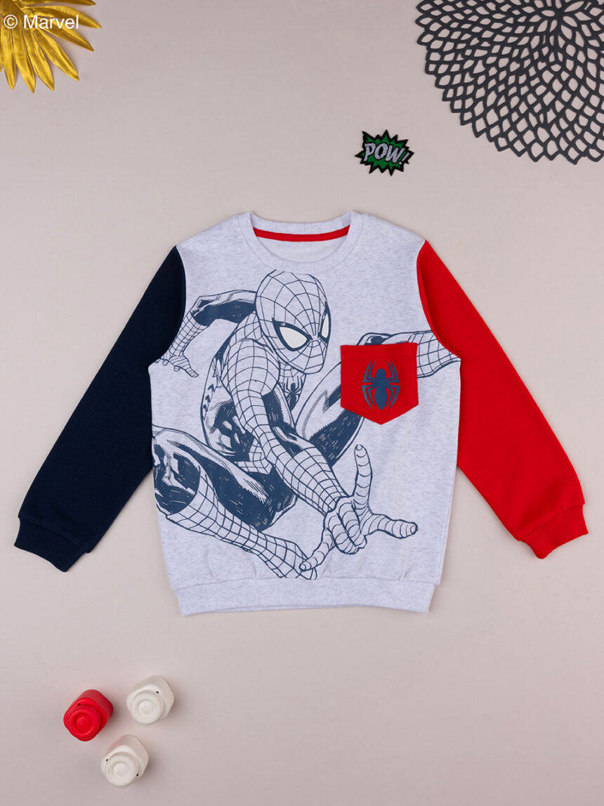 παιδική μπλούζα φούτερ γκρι spiderman για αγόρι - Prénatal