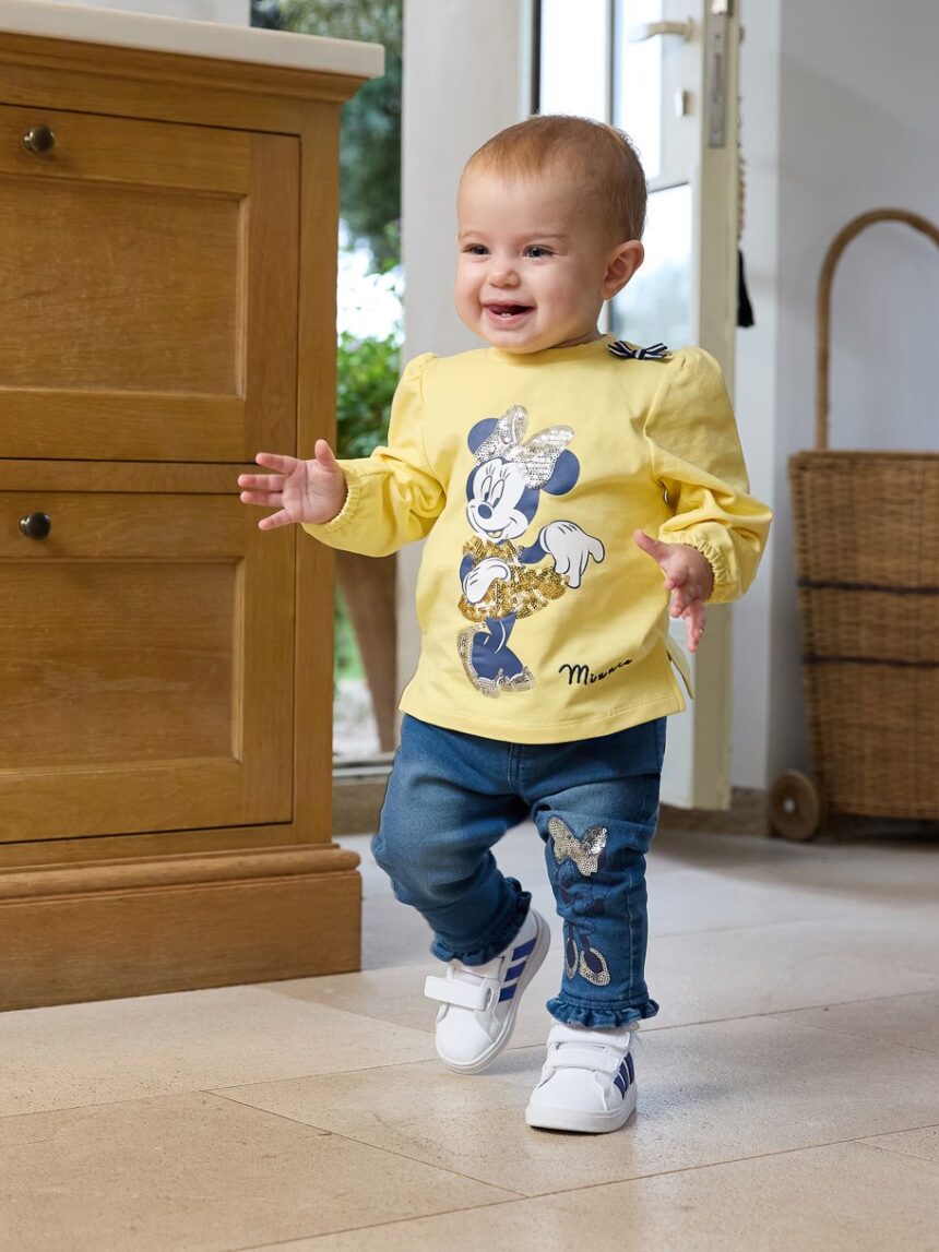 βρεφική μπλούζα φούτερ κίτρινη με τη minnie για κορίτσι - Prénatal