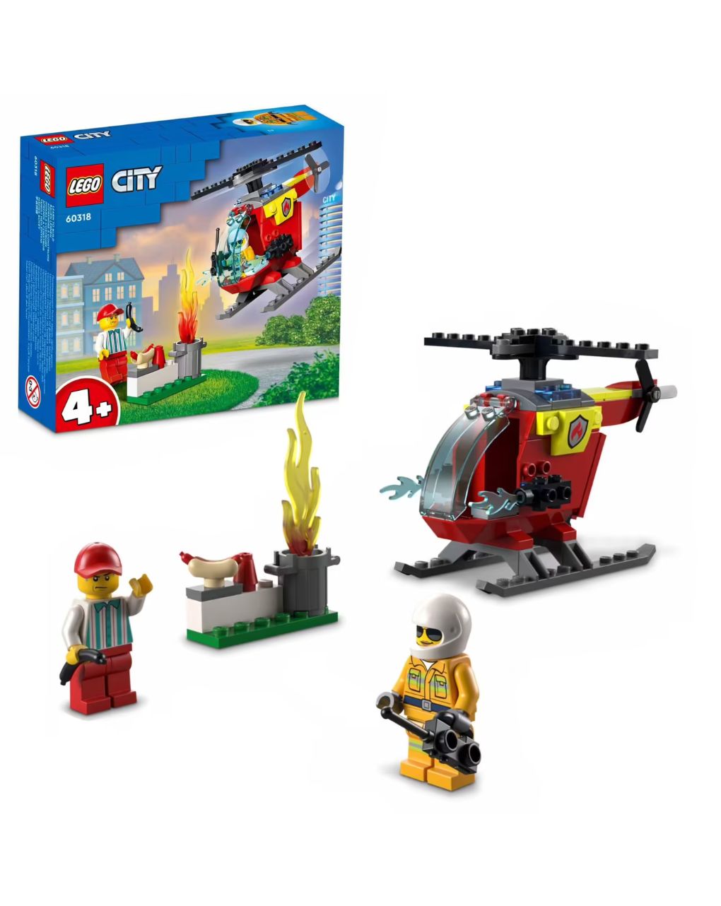 Lego city πυροσβεστικό ελικόπτερο 60318