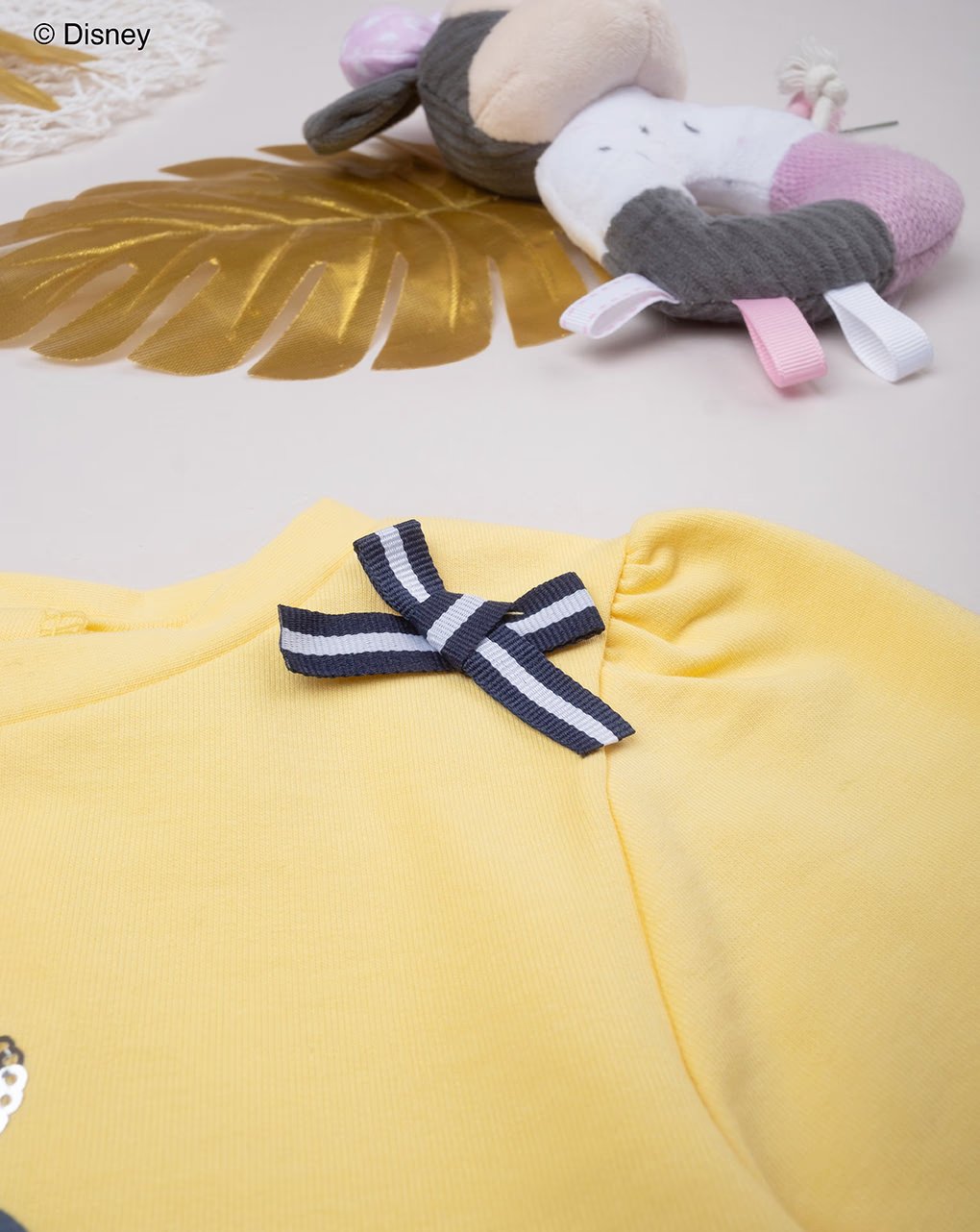βρεφική μπλούζα φούτερ κίτρινη με τη minnie για κορίτσι - Prénatal
