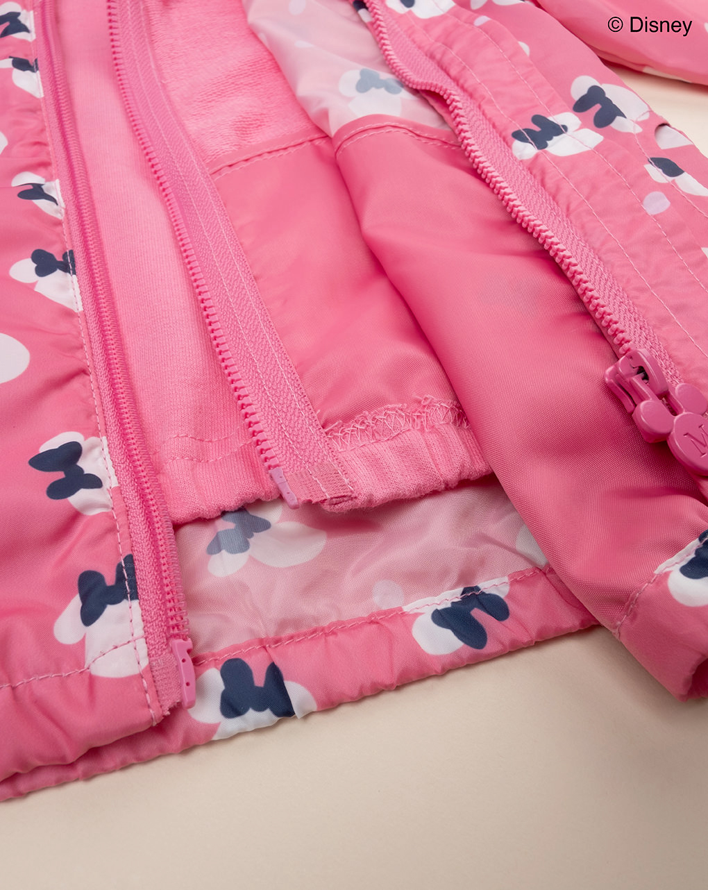 βρεφικό μπουφάν αντιανεμικό ροζ με τη minnie για κορίτσι - Prénatal