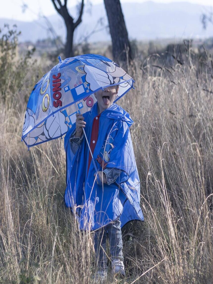 παιδική ομπρέλα διαφανής sonic για αγόρι 2400000724 - Disney