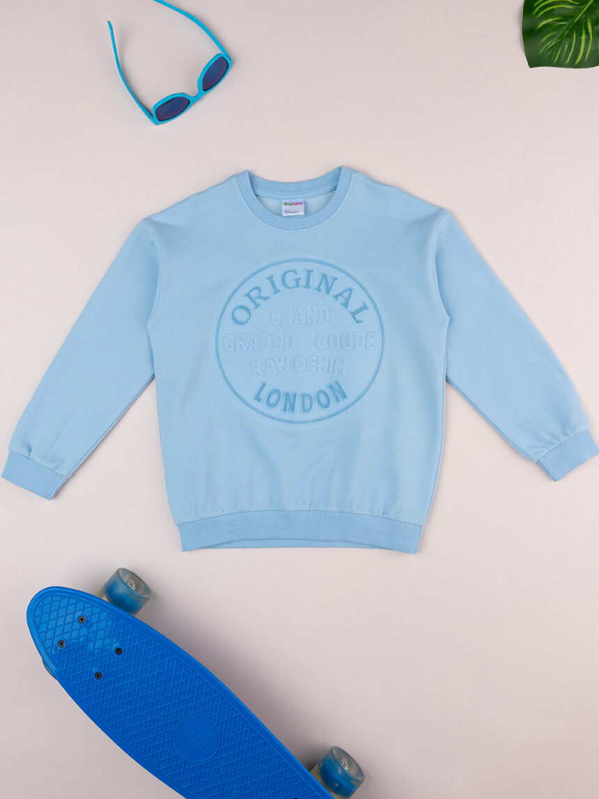 παιδική μπλούζα φούτερ γαλάζια indigo για αγόρι - Prénatal
