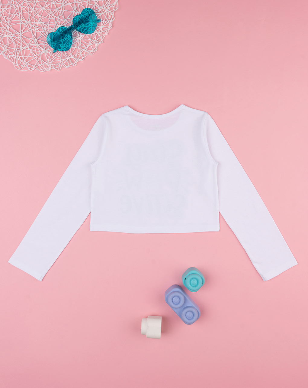 παιδική μπλούζα λευκή stay positive για κορίτσι - Prénatal