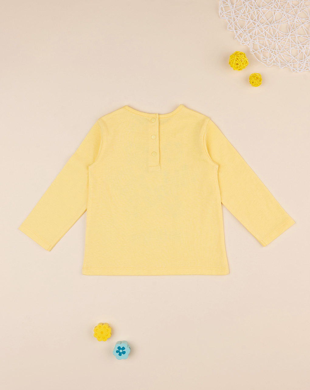 βρεφική μπλούζα κίτρινη with love για κορίτσι - Prénatal
