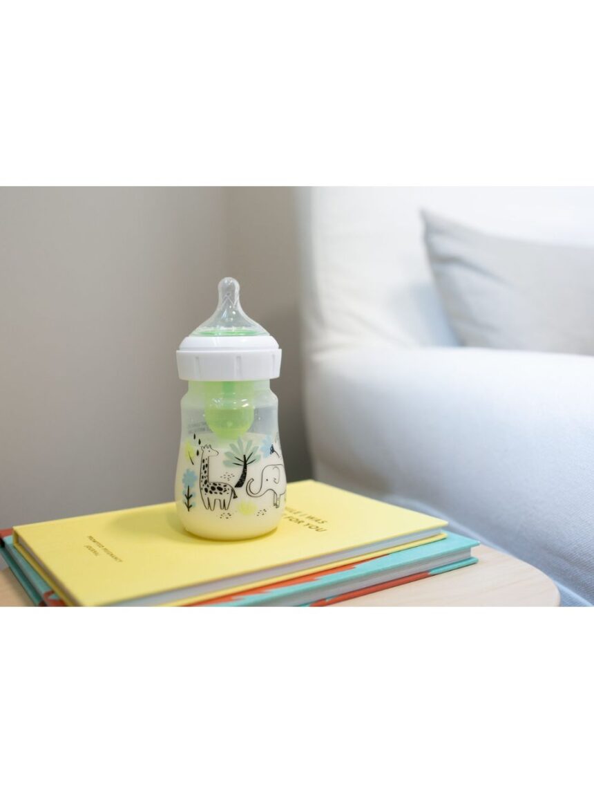 Dr. brown's options+ πλαστικό μπιμπερό με φαρδύ λαιμό & anti-colic ελέφαντας 150ml 112.70.1hc.387 - Dr Browns