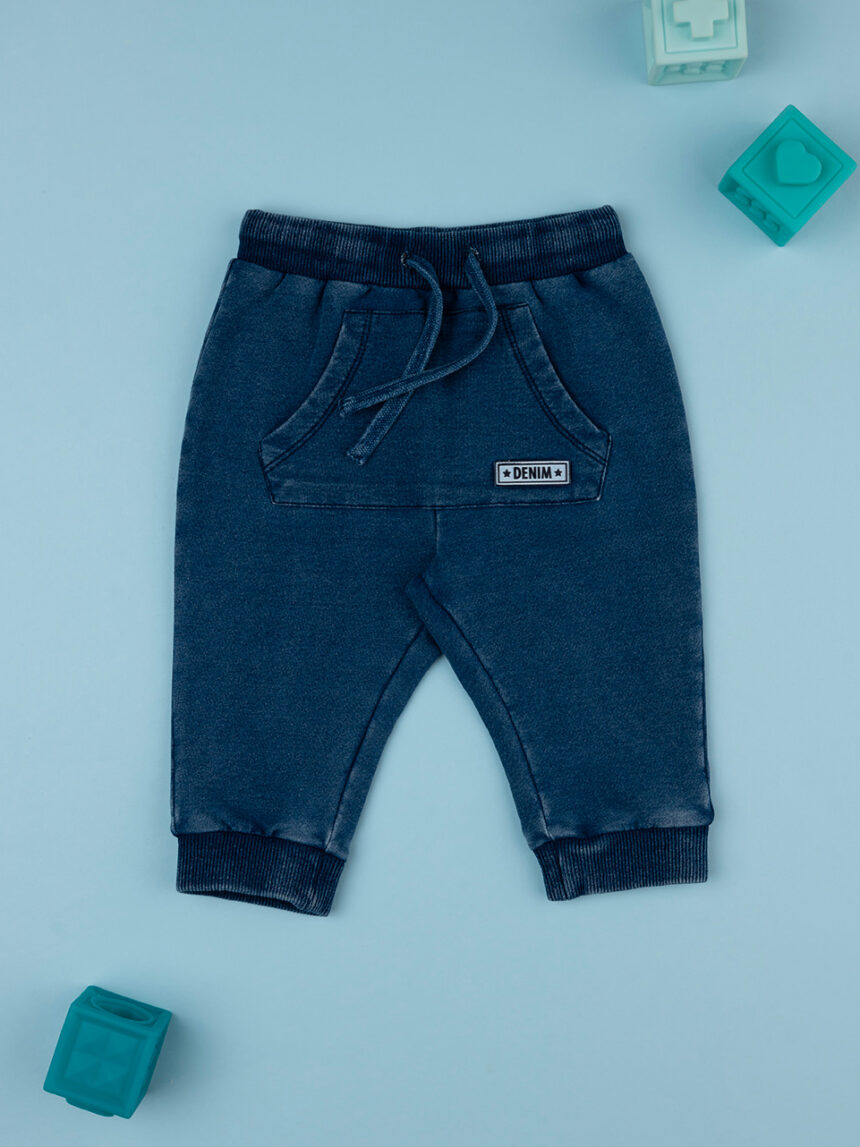 βρεφικό τζιν παντελόνι μπλε indigo για αγόρι - Prénatal