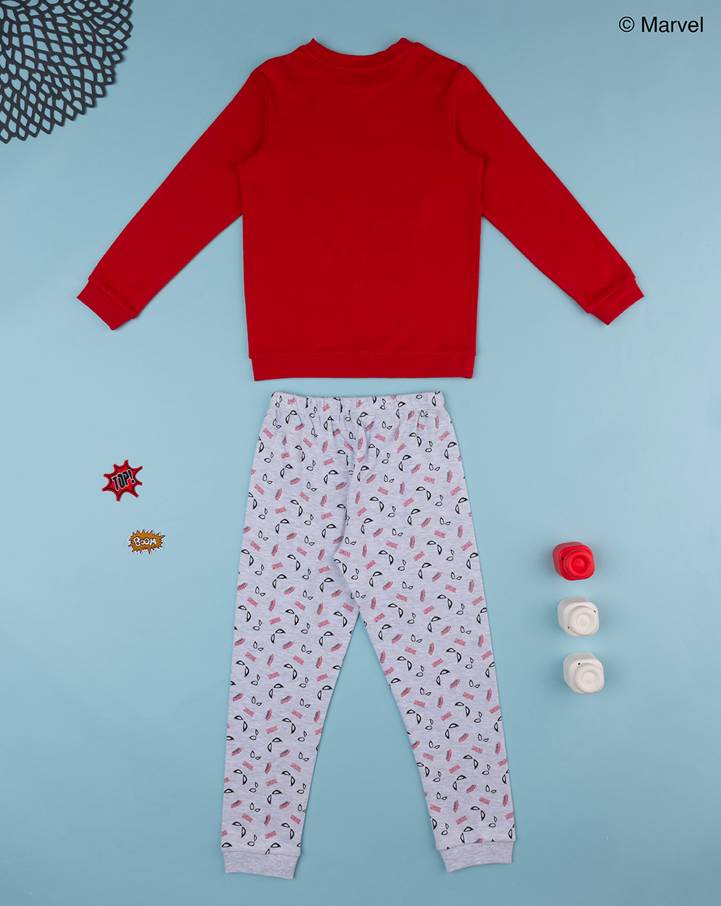 παιδική πιτζάμα κόκκινη/γκρι με το spiderman για αγόρι - Prénatal