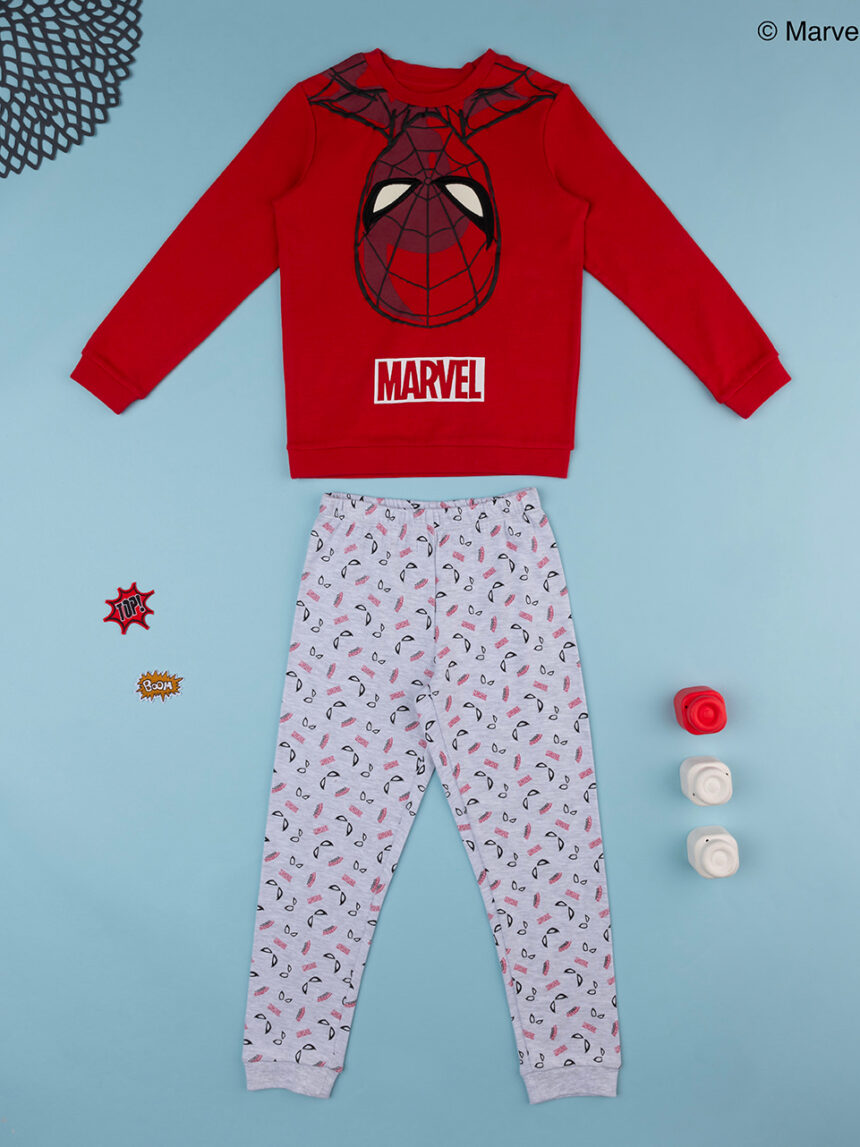 παιδική πιτζάμα κόκκινη/γκρι με το spiderman για αγόρι - Prénatal