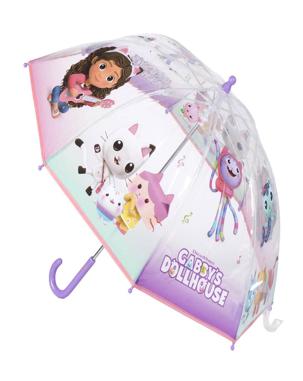 παιδική ομπρέλα διαφανής gabby's dollhouse για κορίτσι 2400000721