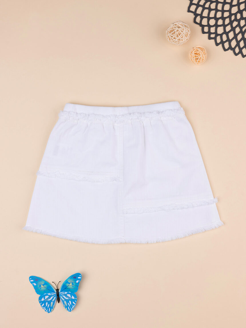 παιδική τζιν φούστα λευκή για κορίτσι - Prénatal