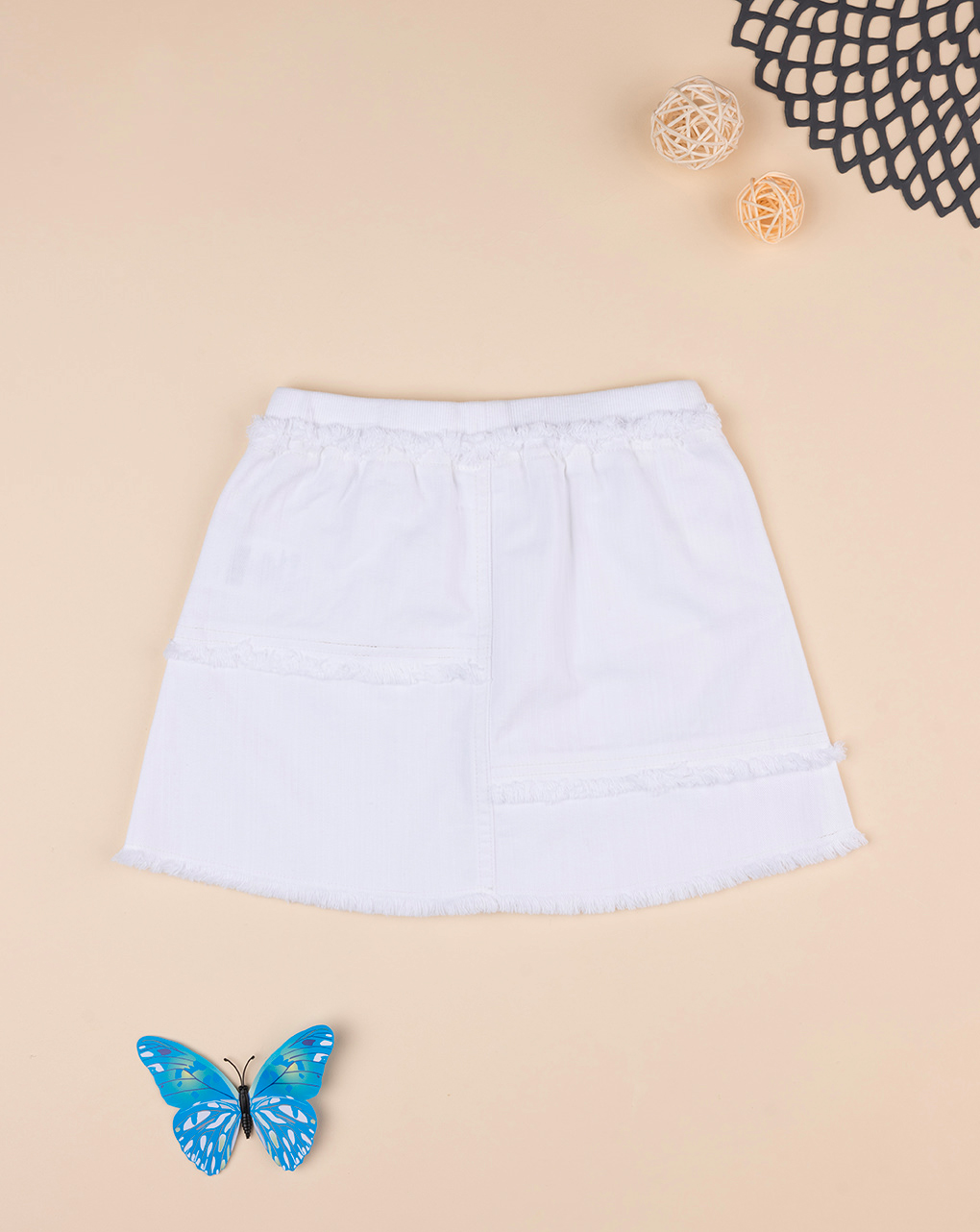 παιδική τζιν φούστα λευκή για κορίτσι - Prénatal